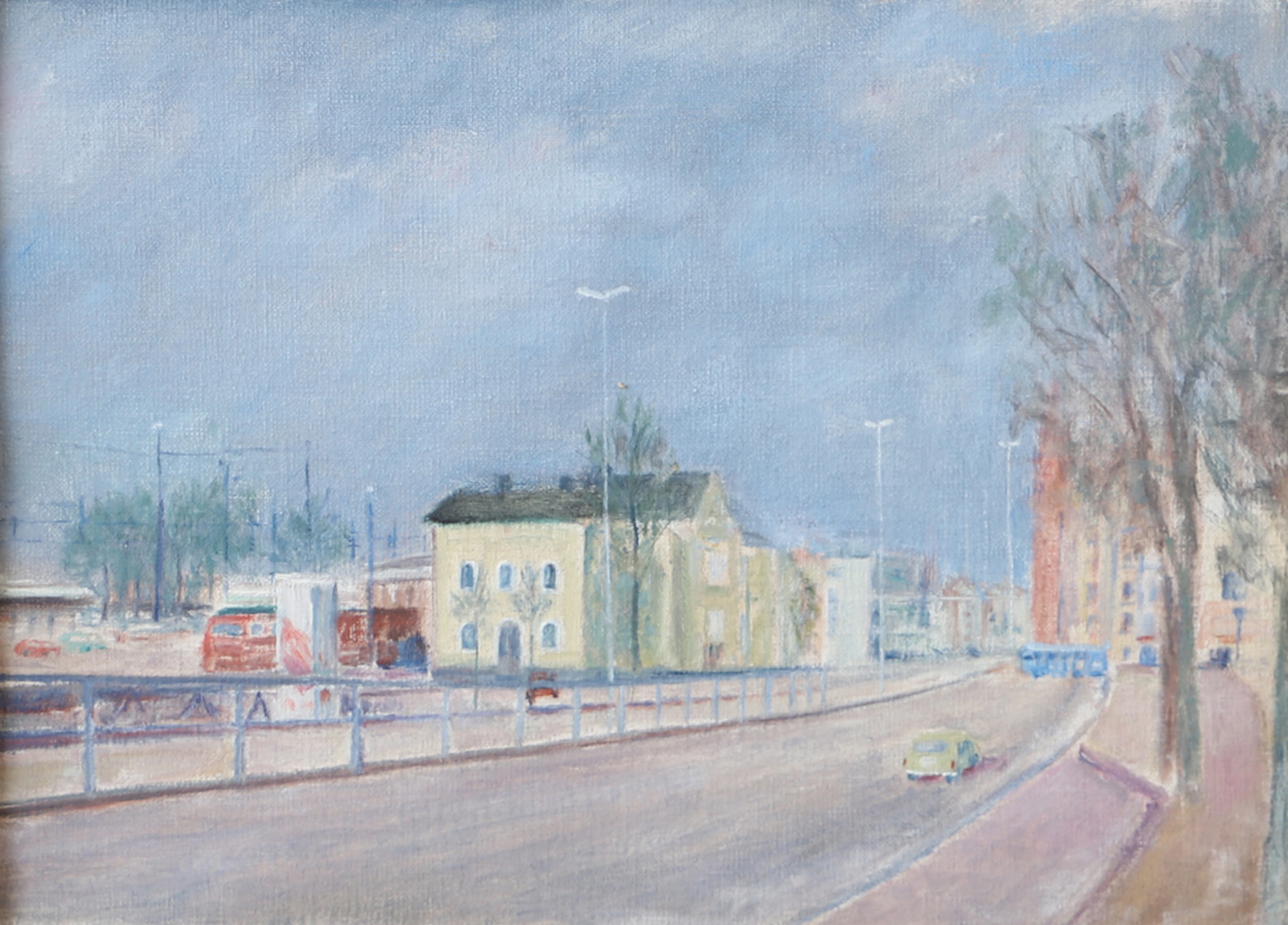 OKÄND KONSTNÄR. Helsingborgsmotiv, olja på duk, osignerad.