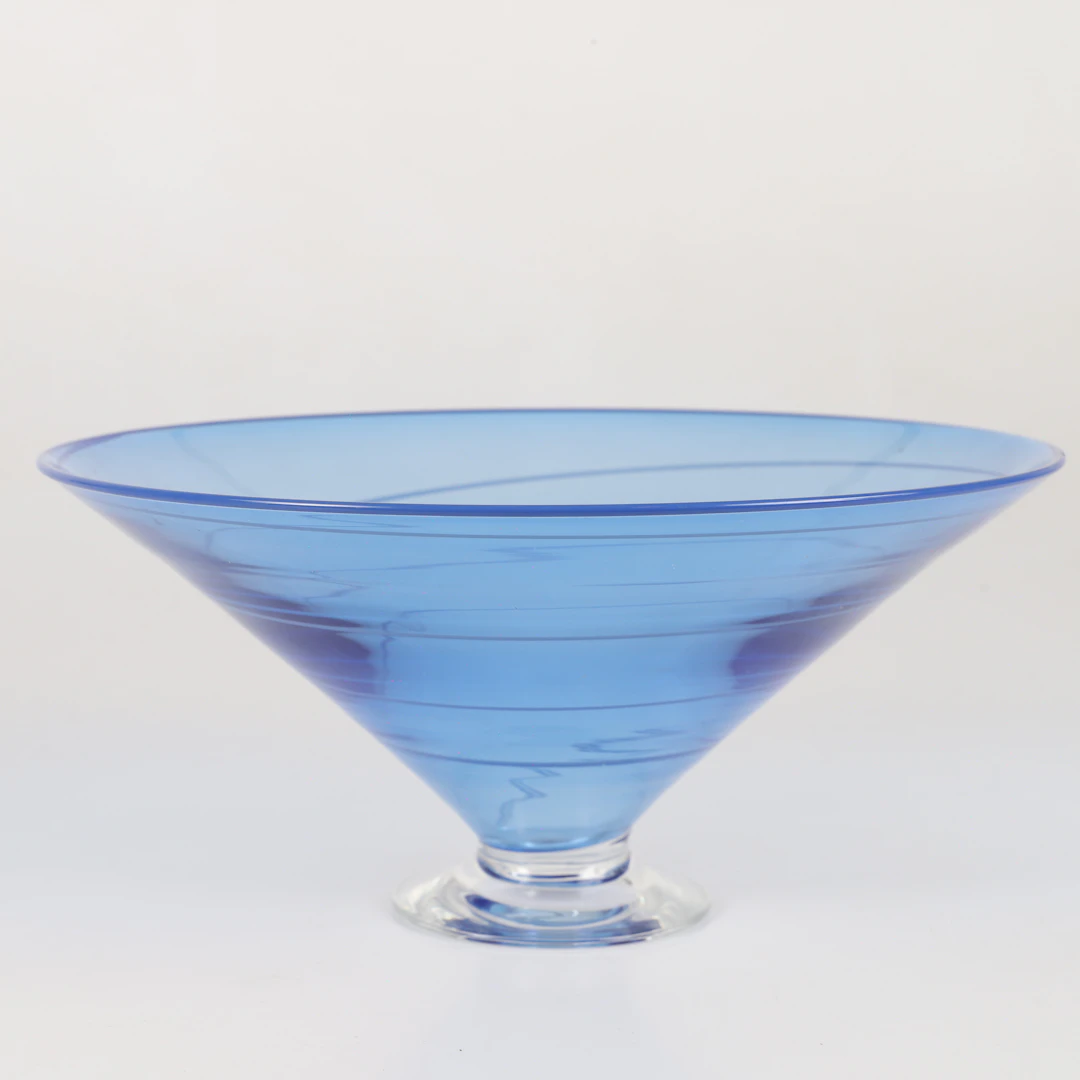 RICHARD RACKHAM. Skål på fot, glas, Eldoluft Glasstudio, signerad.