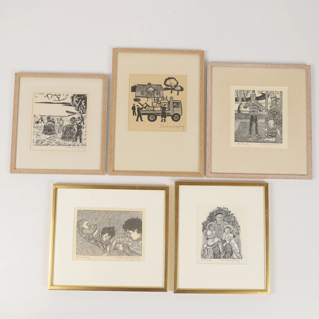 SVEN LJUNGBERG. 5 grafiska blad, signerade.