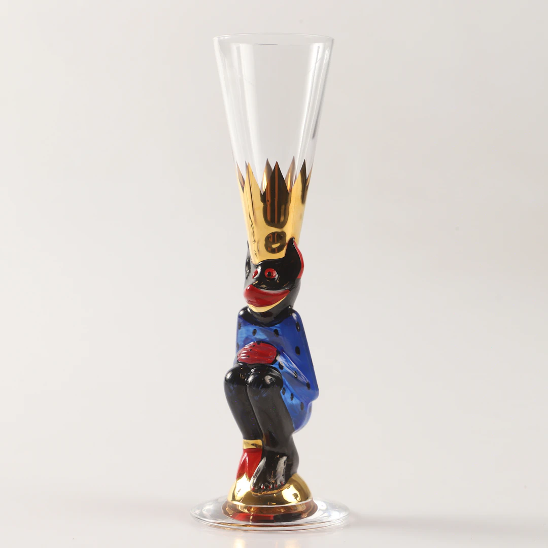 GUNNAR CYRÉN. Snapsglas, ”Djävulsglas”, Nobelservisen, signerad.