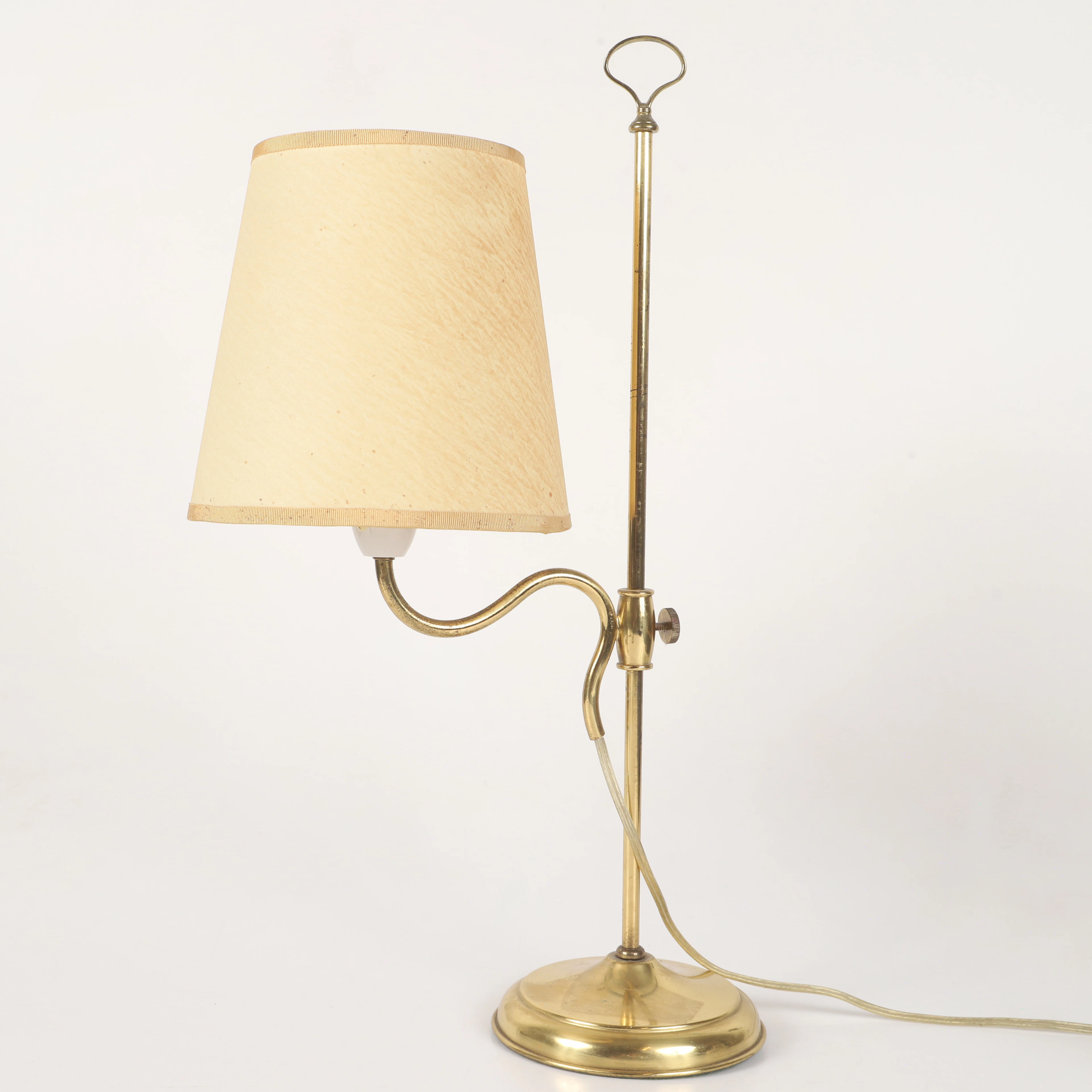 BORDSLAMPA, mässing, ställbar höjd.