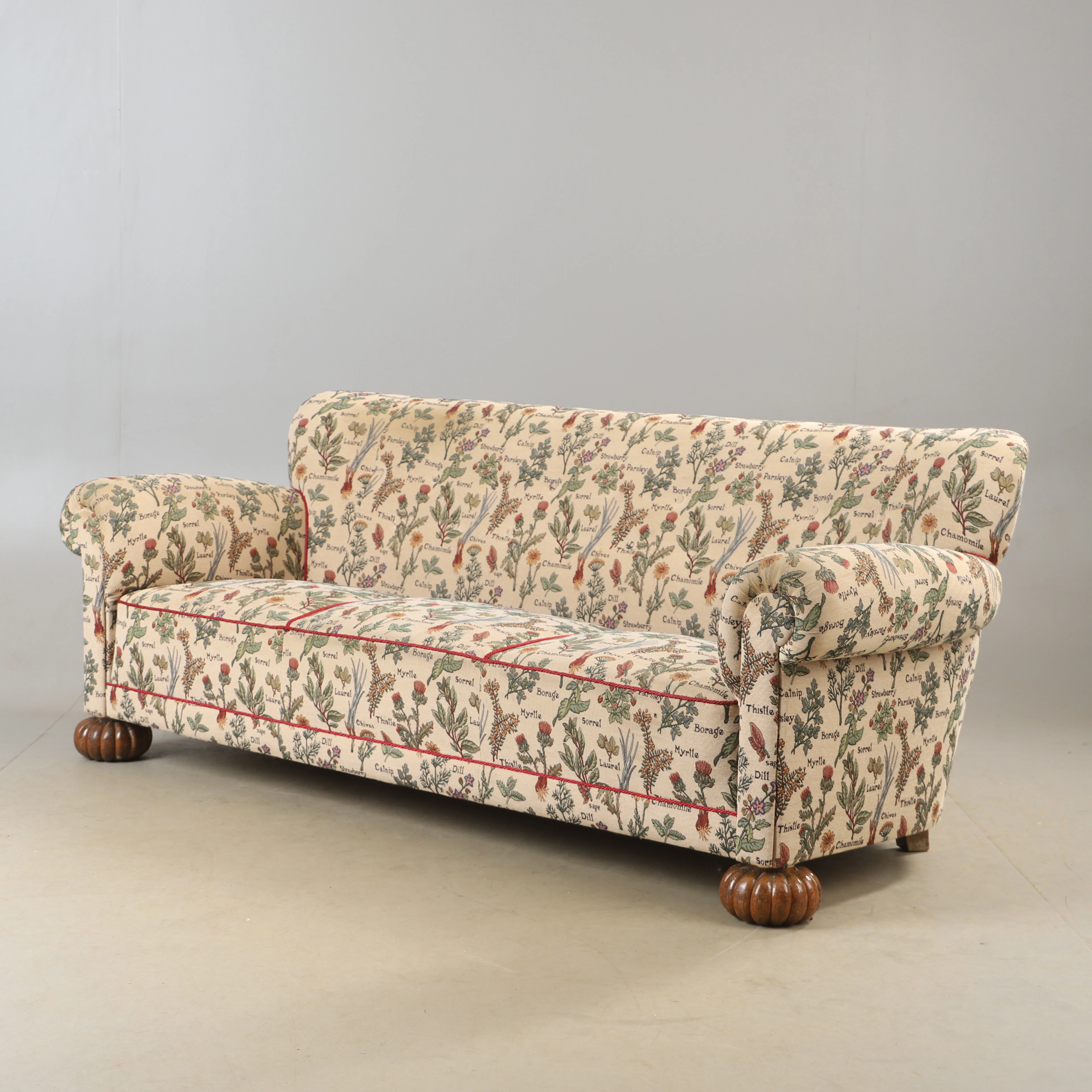 SOFFA, textilklädd, Swedish modern, 1930/40-tal.