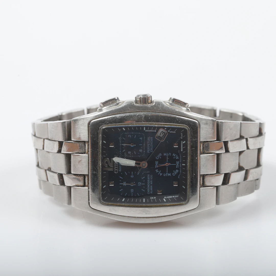 ARMBANDSUR, Citizen Eco-Drive Chronograph, stål.