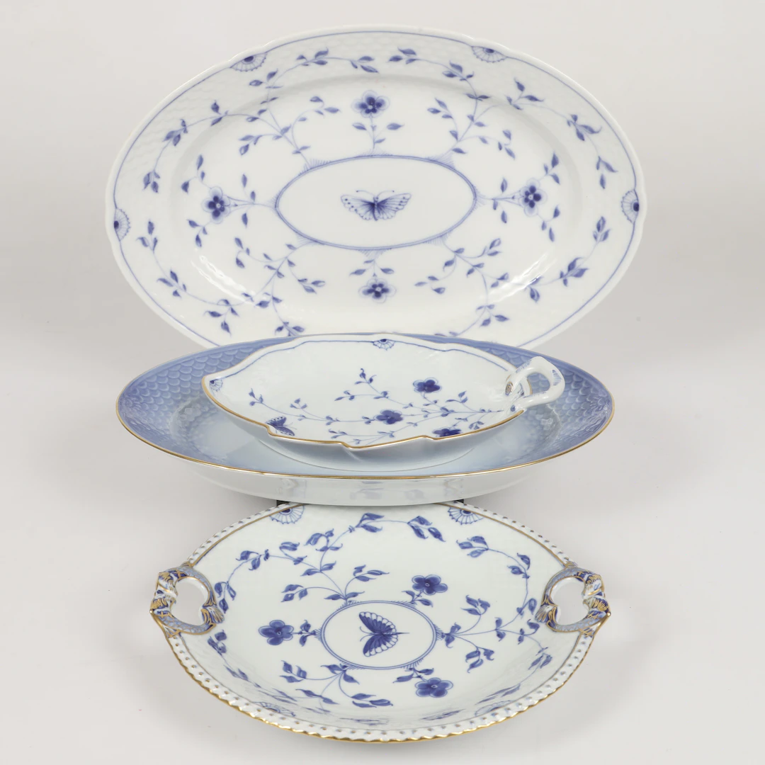 SERVISDELAR, 4 stycken, "Sommerfugl/Måsen", porslin, Bing & Gröndahl, Danmark.