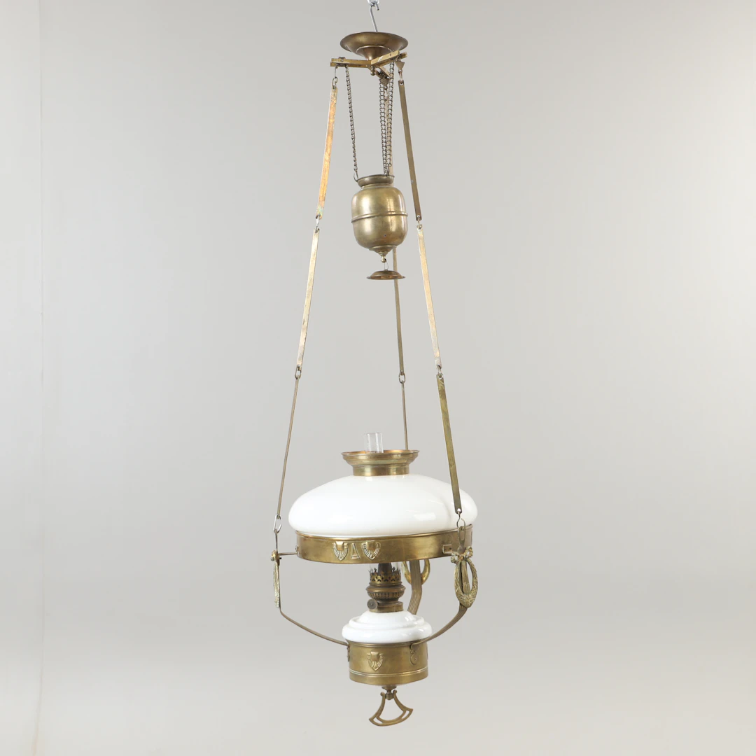 TAKFOTOGENLAMPA, mässing och glas, jugend.