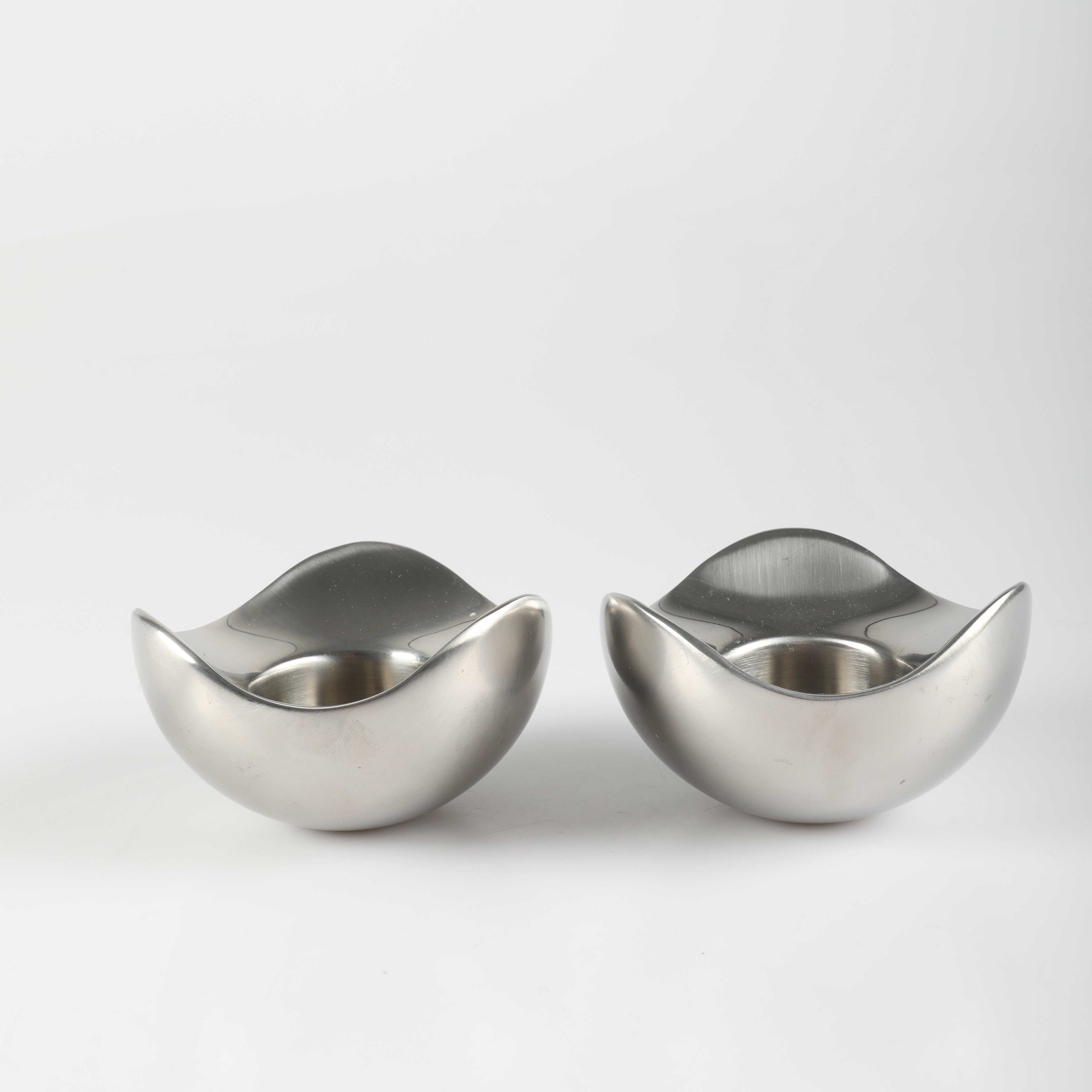 LJUSLYKTOR, 1 par, rostfritt, Georg Jensen, Danmark.