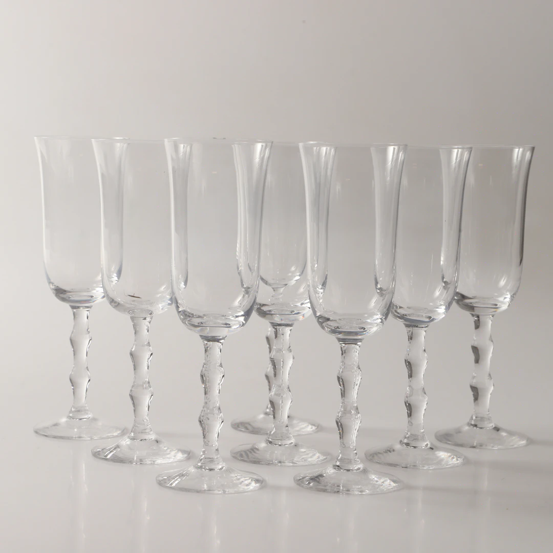 SIMON GATE. Champagneglas, 6 stycken, "Salut", Orrefors.