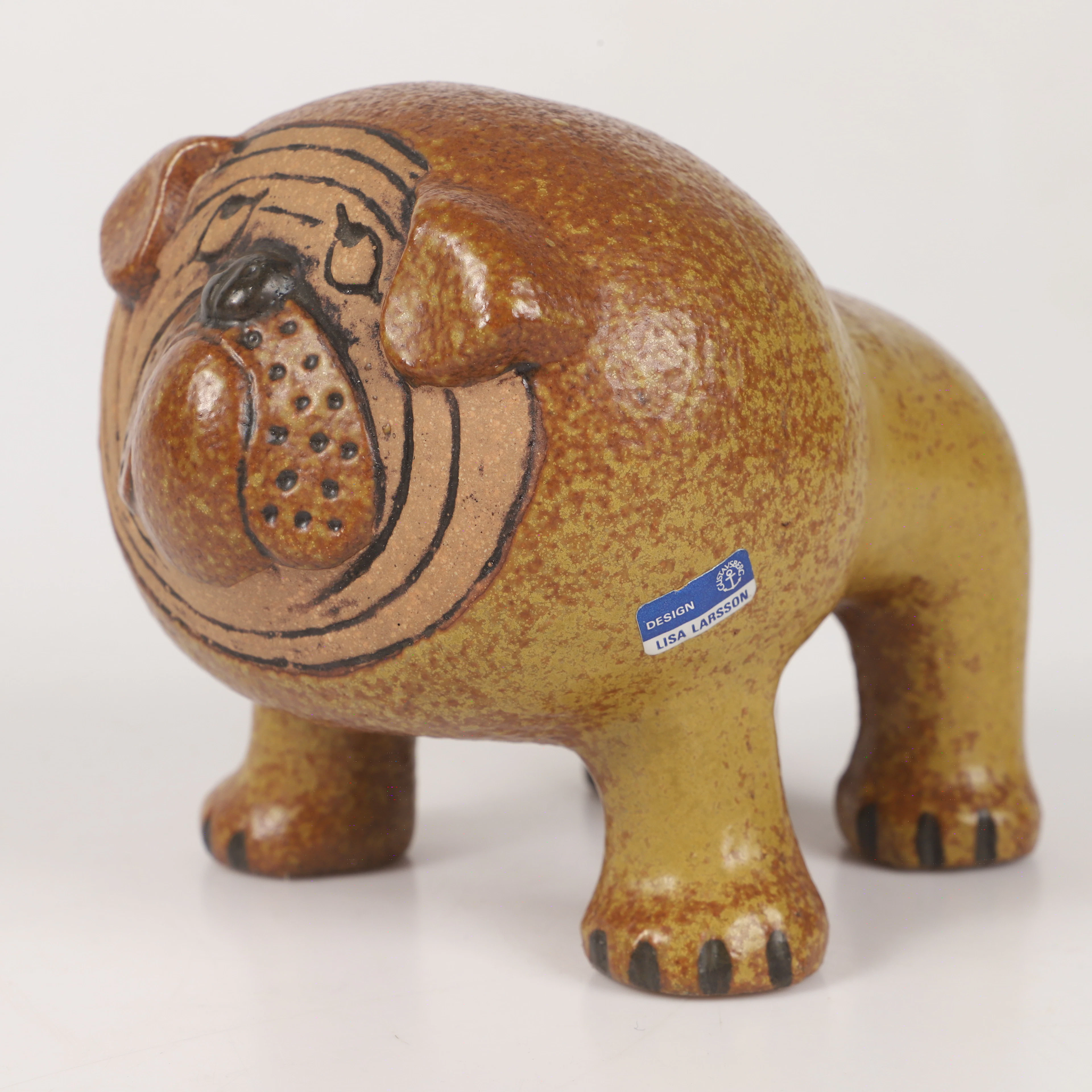 LISA LARSON. Figurin, ”Bulldog” ur serien ”Kennel”, stengods, Gustavsberg.