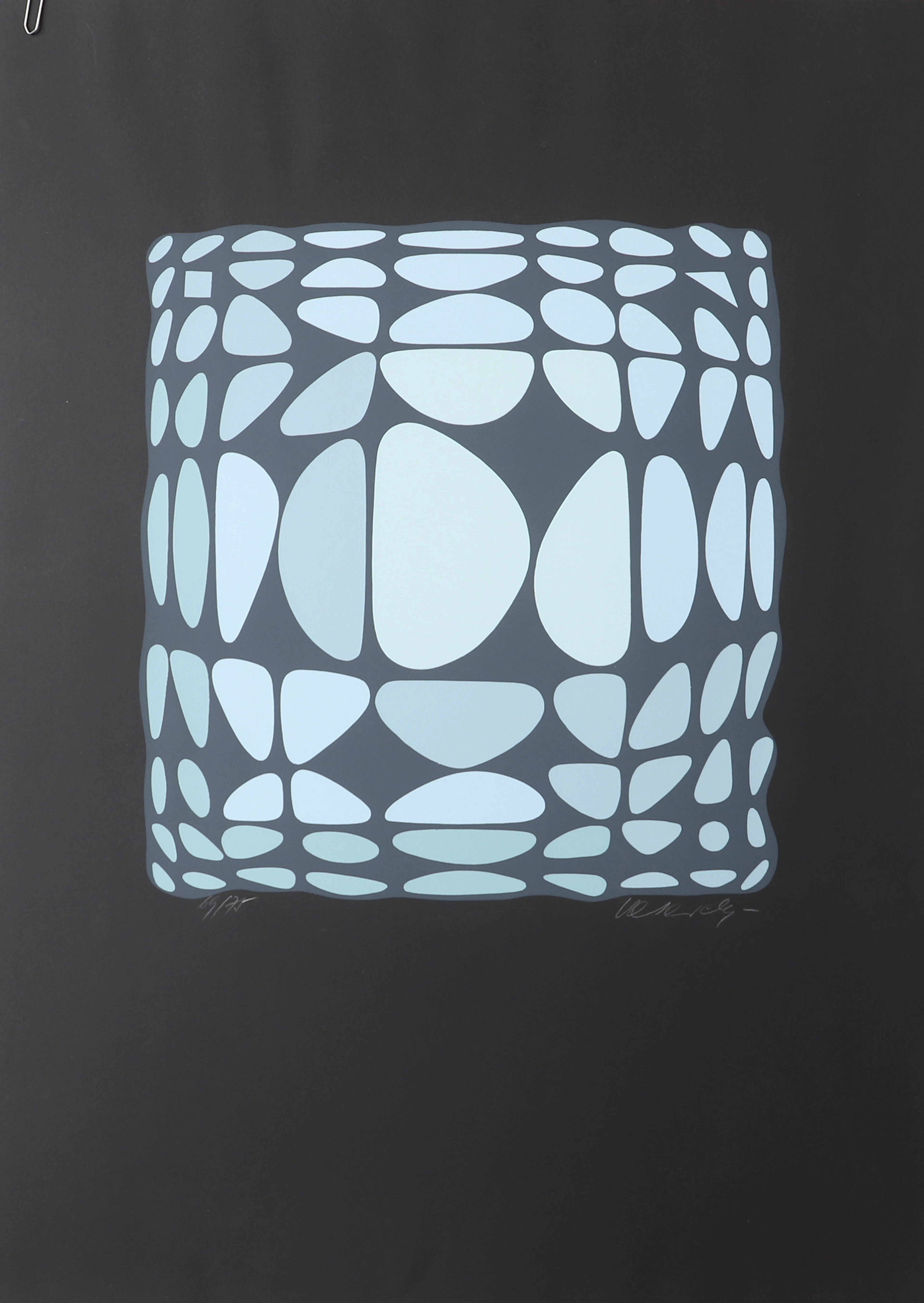 VICTOR VASARELY. Komposition, färglitografi, signerad.
