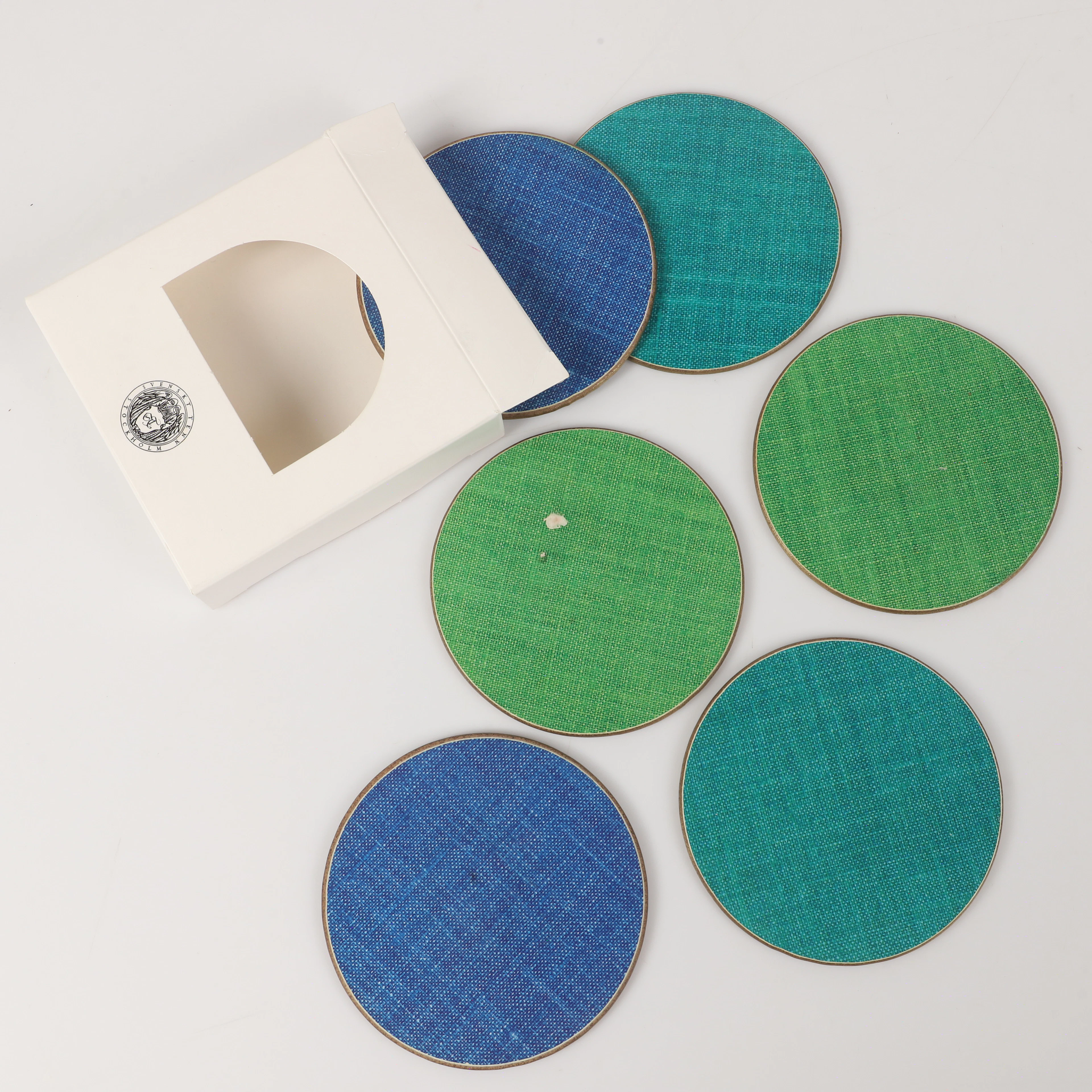 COASTERS, 6 stycken, Firma Svenskt Tenn.