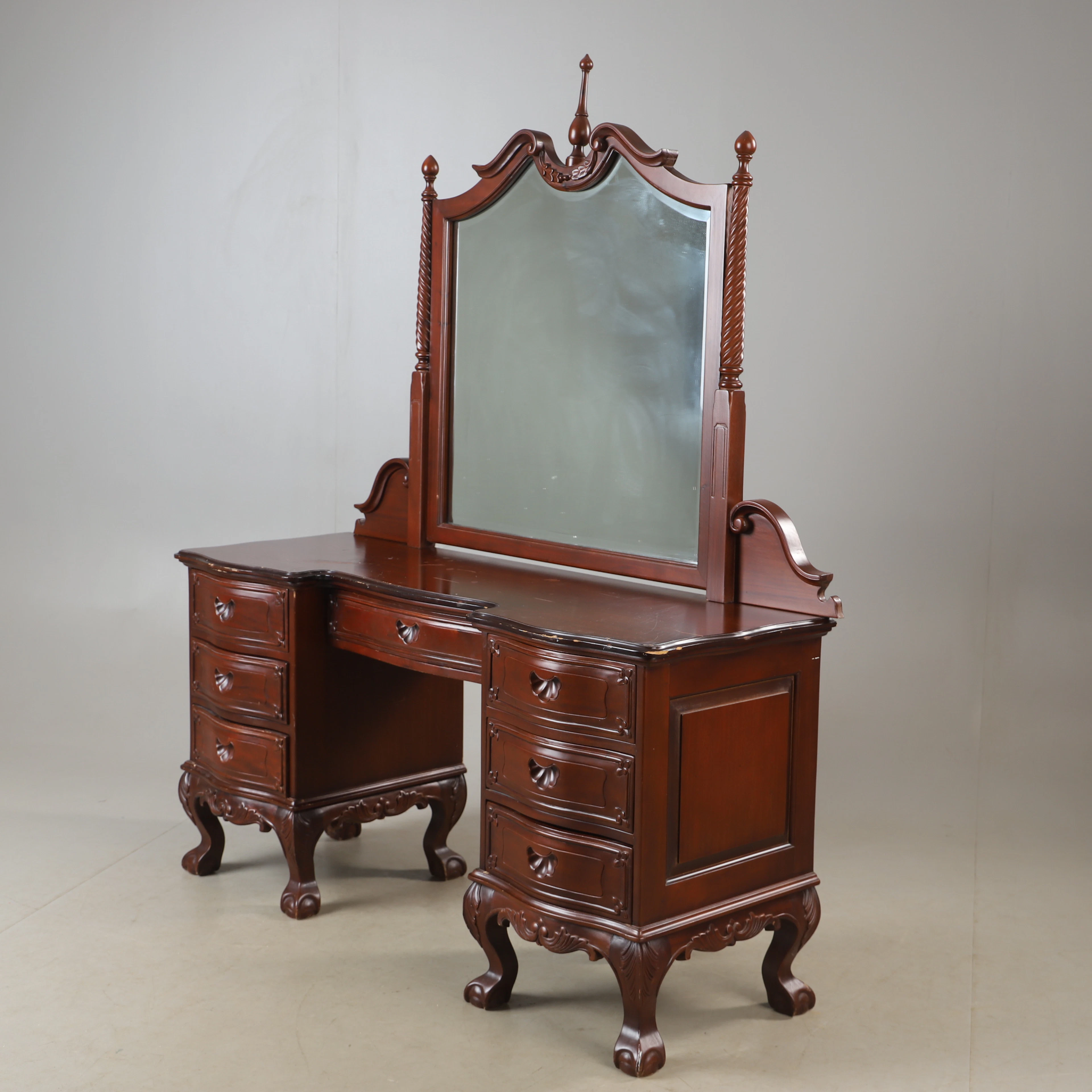 SPEGELBYRÅ, mahogny, 1900/2000-tal.