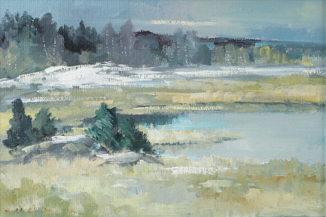TEDDE RHODIN. Landskap, olja på duk, signerad.