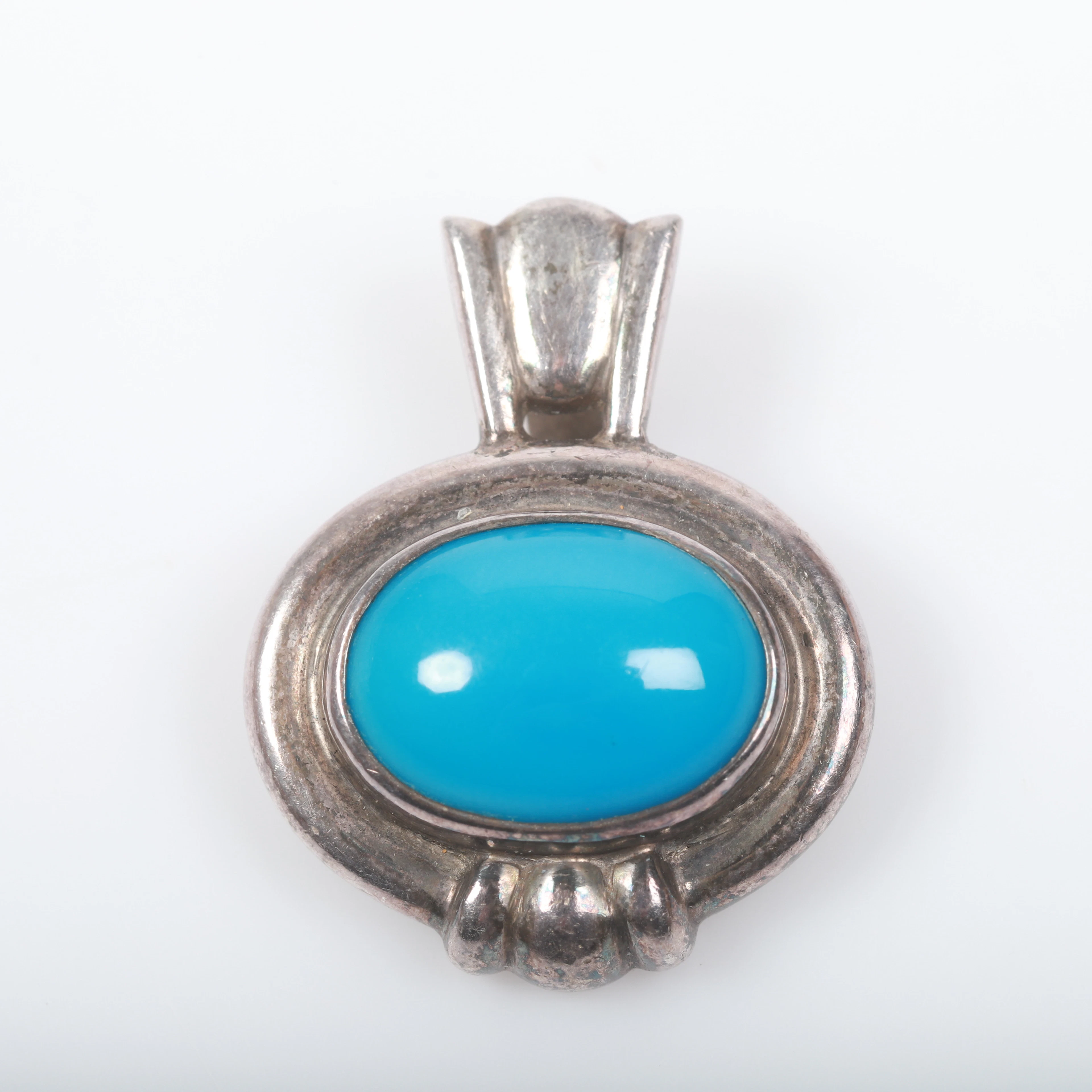 HÄNGE, sterlingsilver med cabochonslipad turkos.