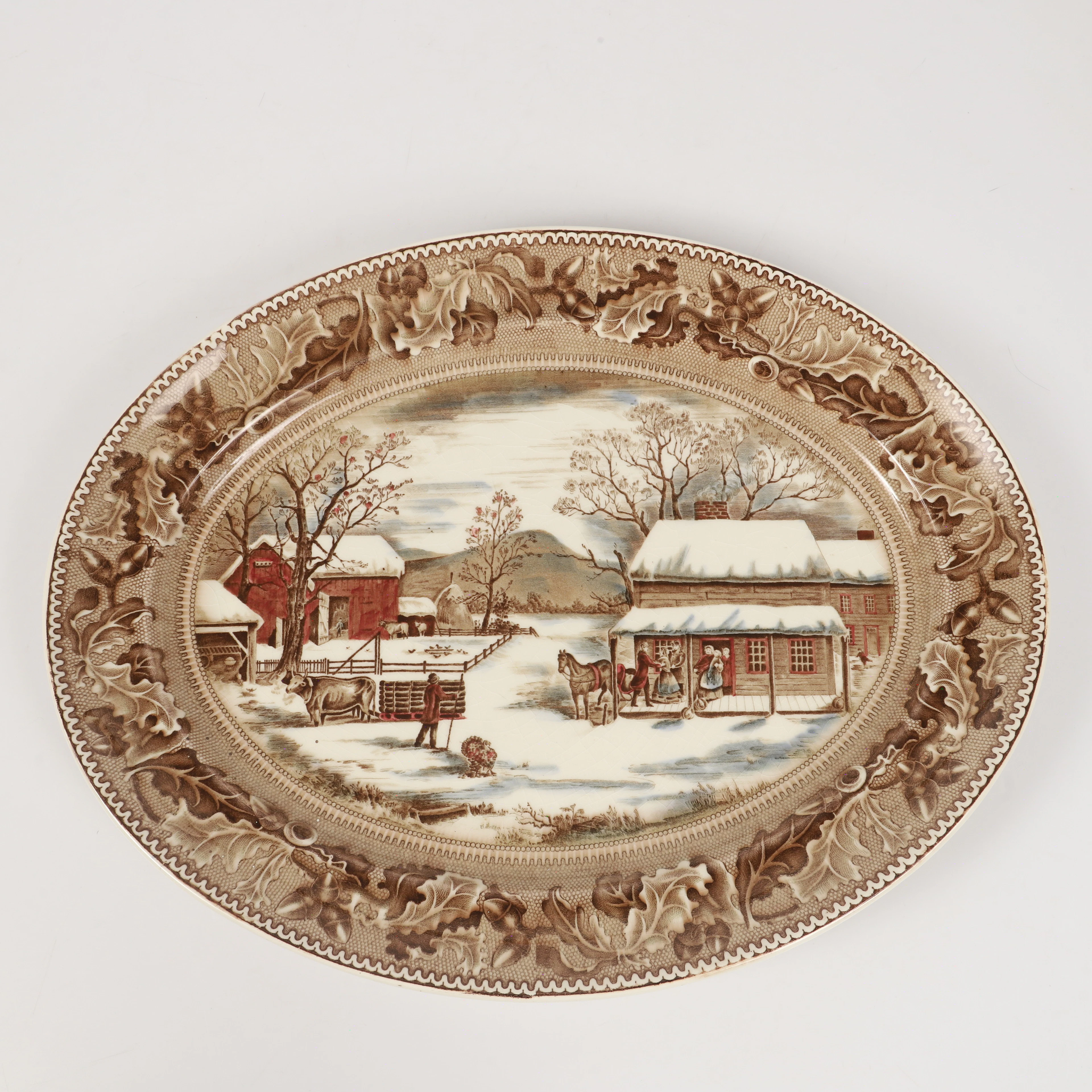 UPPLÄGGNINGSFAT, "Historic America", flintgods, Johnson Bros, England.