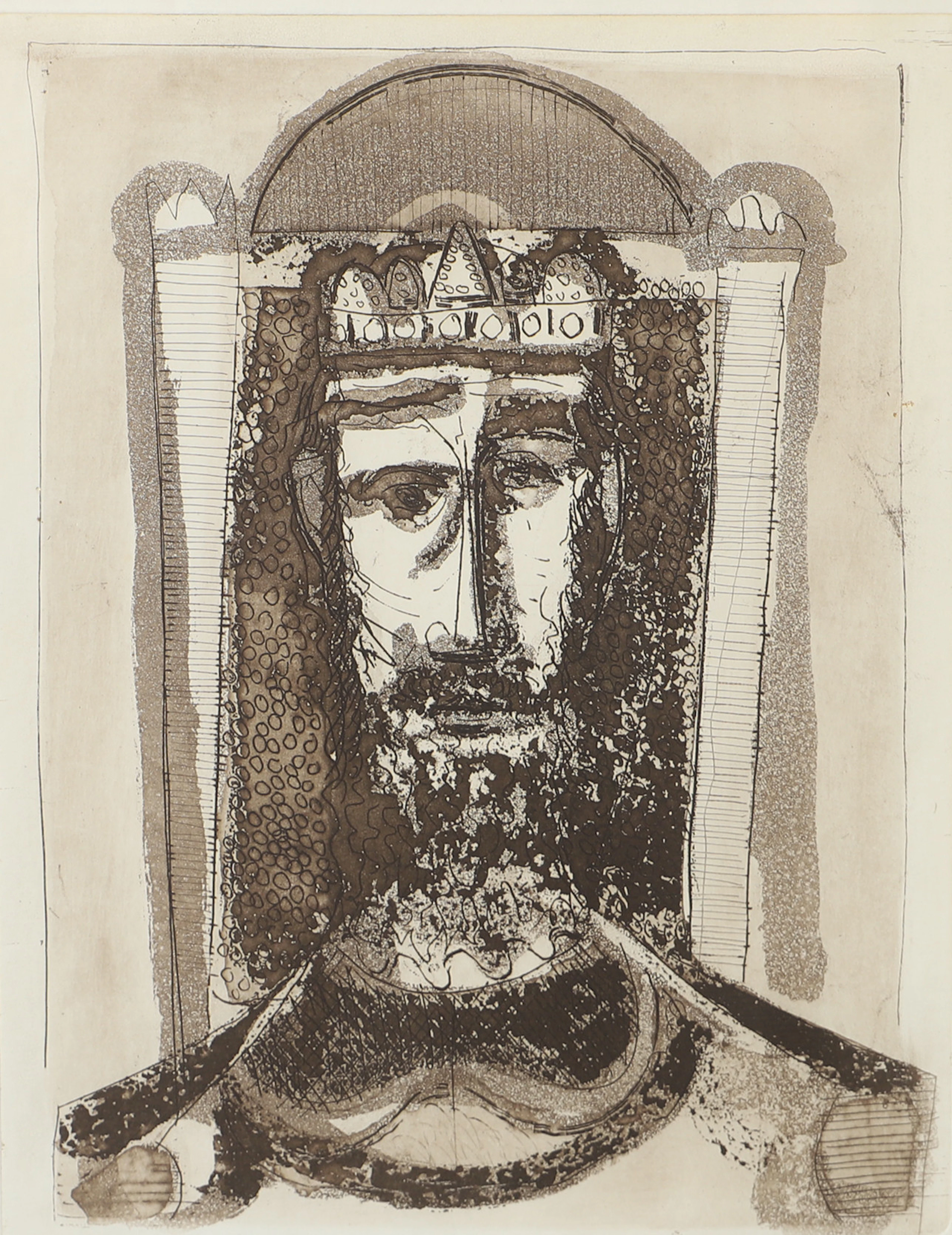 LENNART ROSENSOHN. Kungen, etsning, signerad Rosensohn.