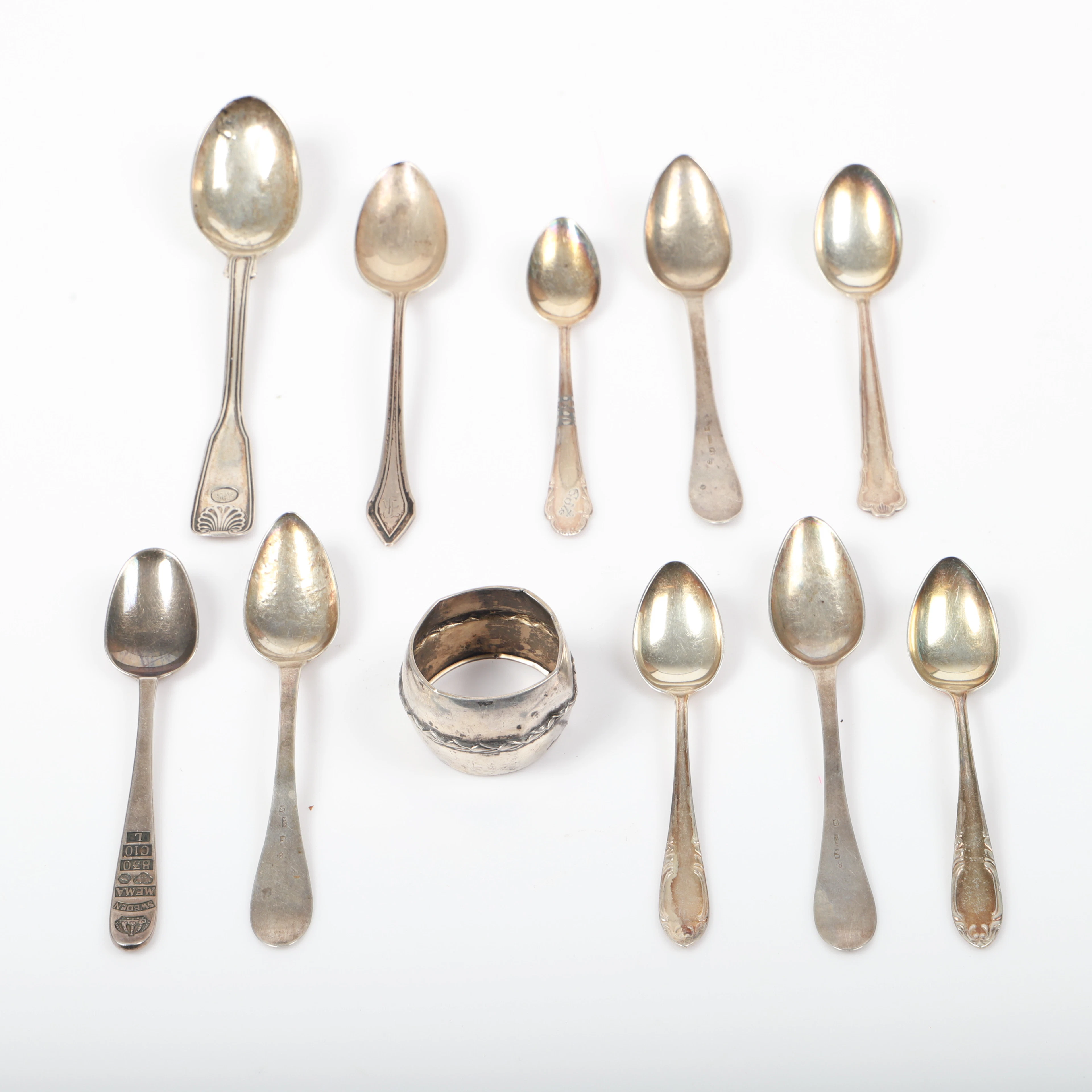 TESKEDAR M. M., 11 delar, silver.