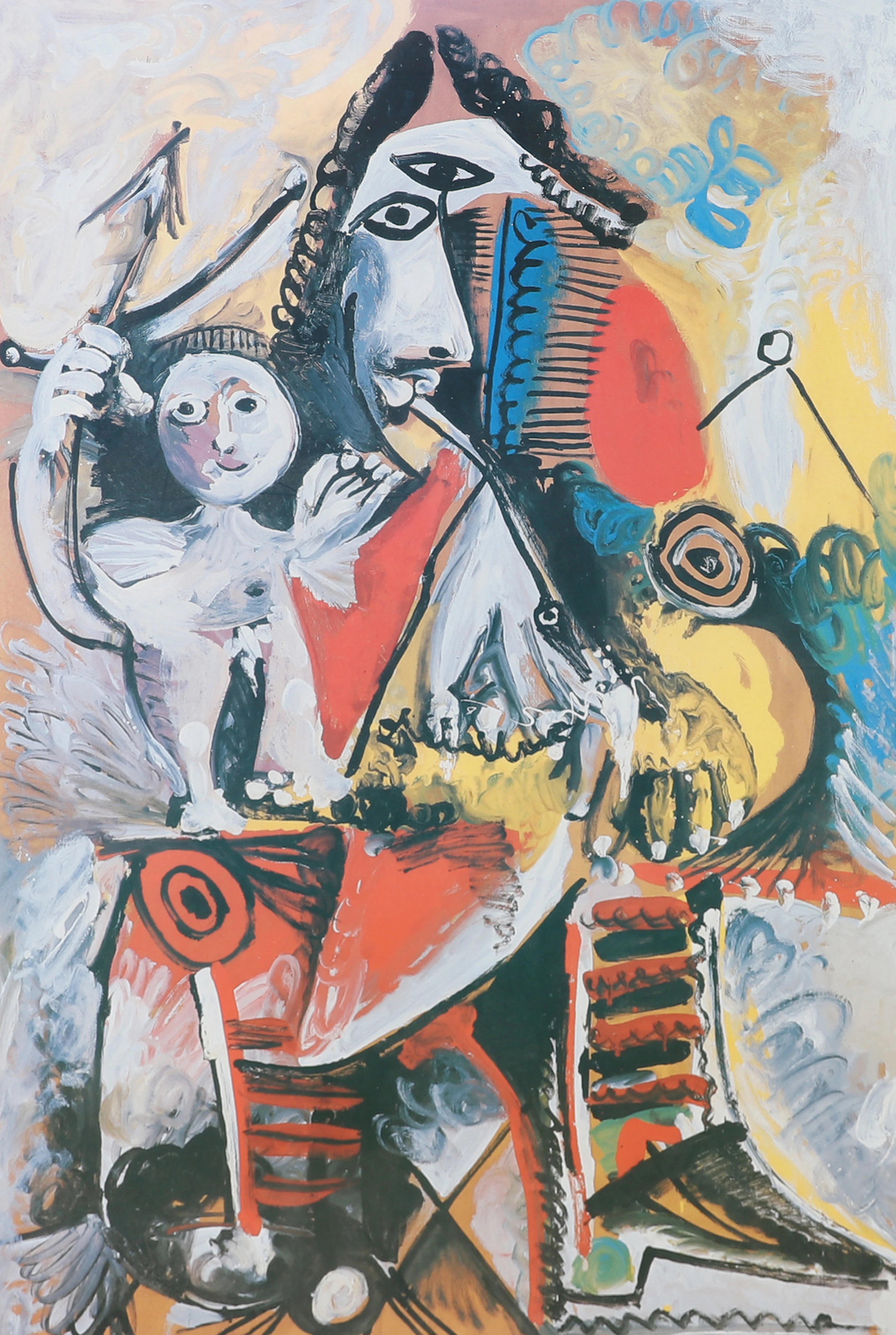 PABLO PICASSO. EFTER. "Musketeer and cupid", affisch.