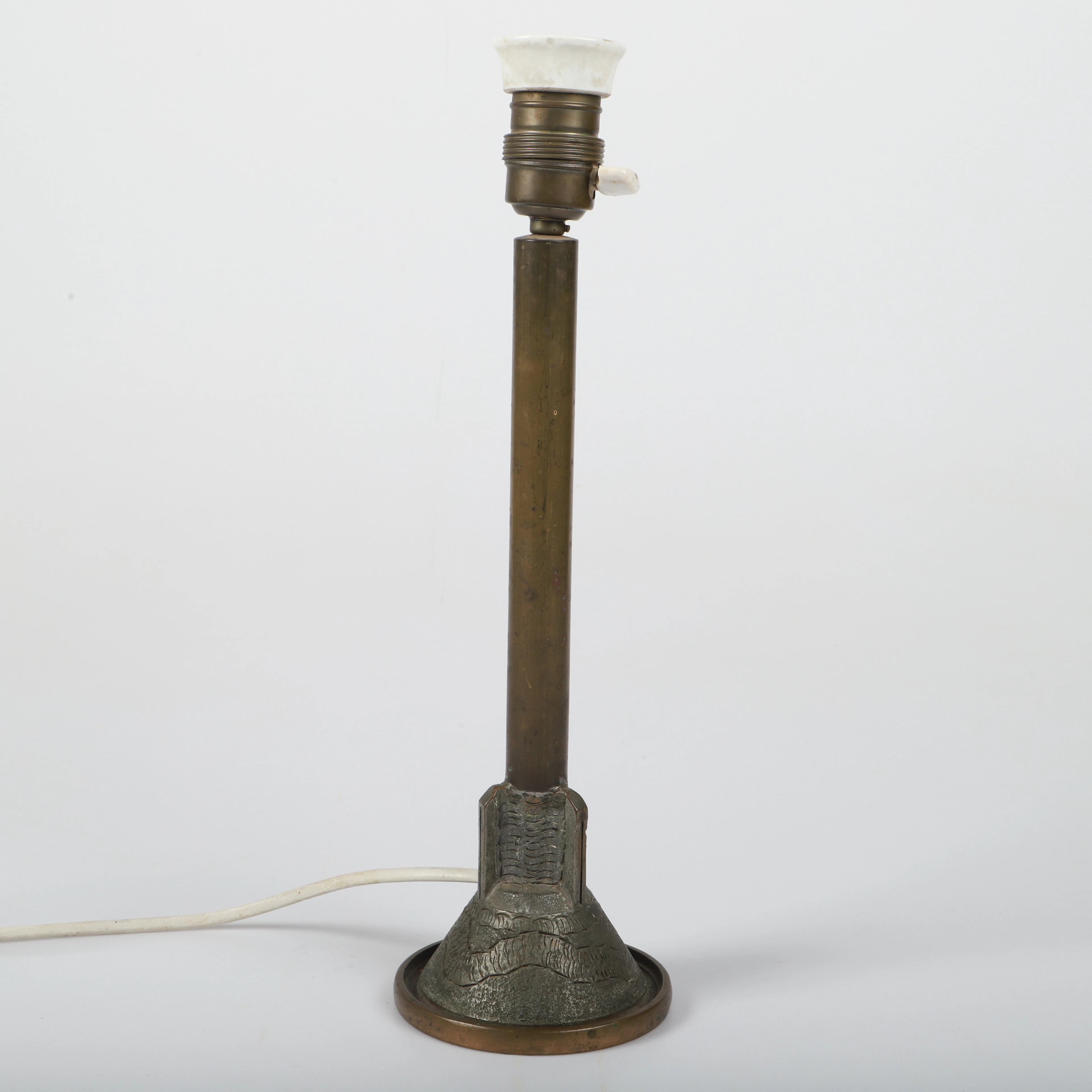 BORDSLAMPA, mässing, 1900-tal.
