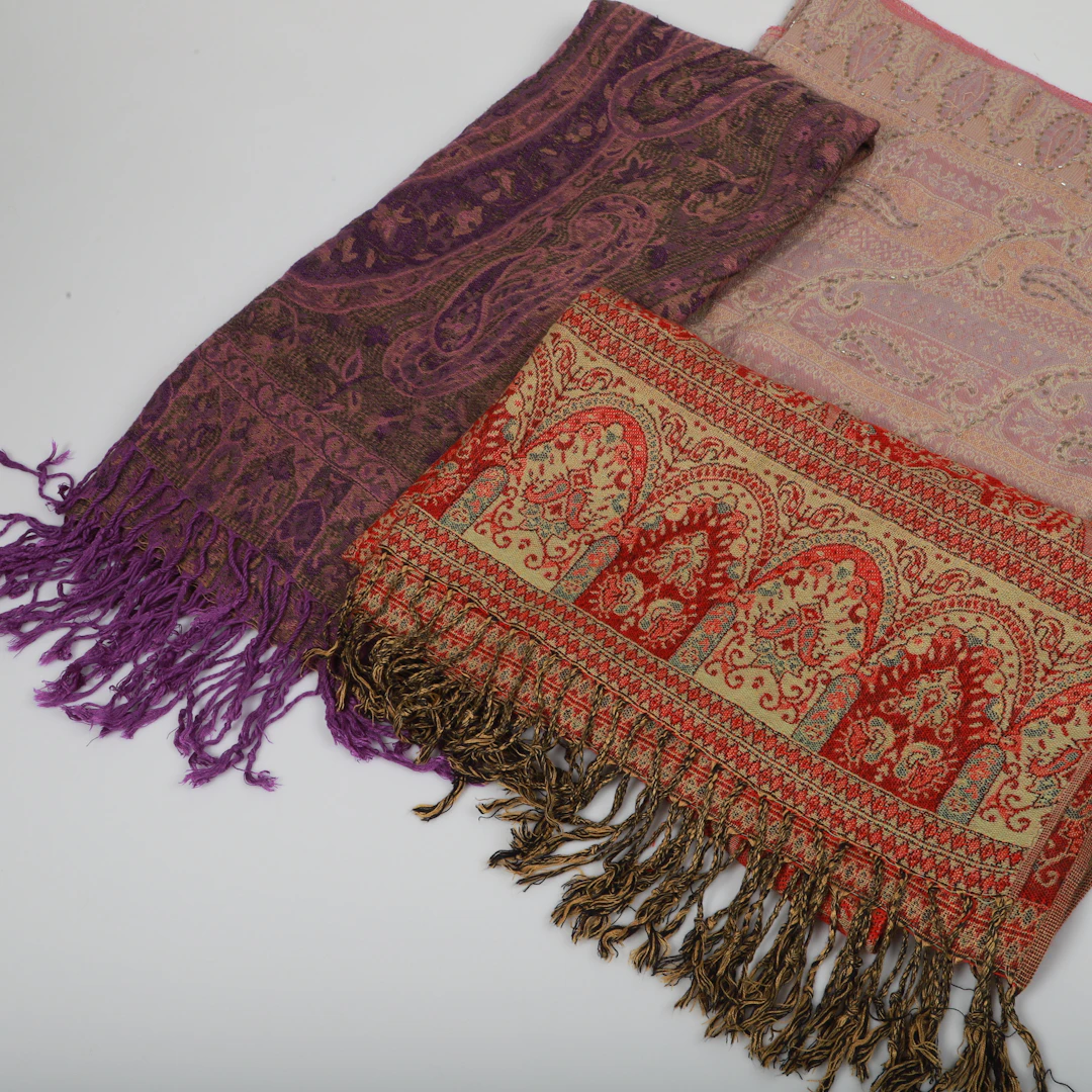 SJALAR, 3 stycken, pashmina/kashmir, 2000-tal.