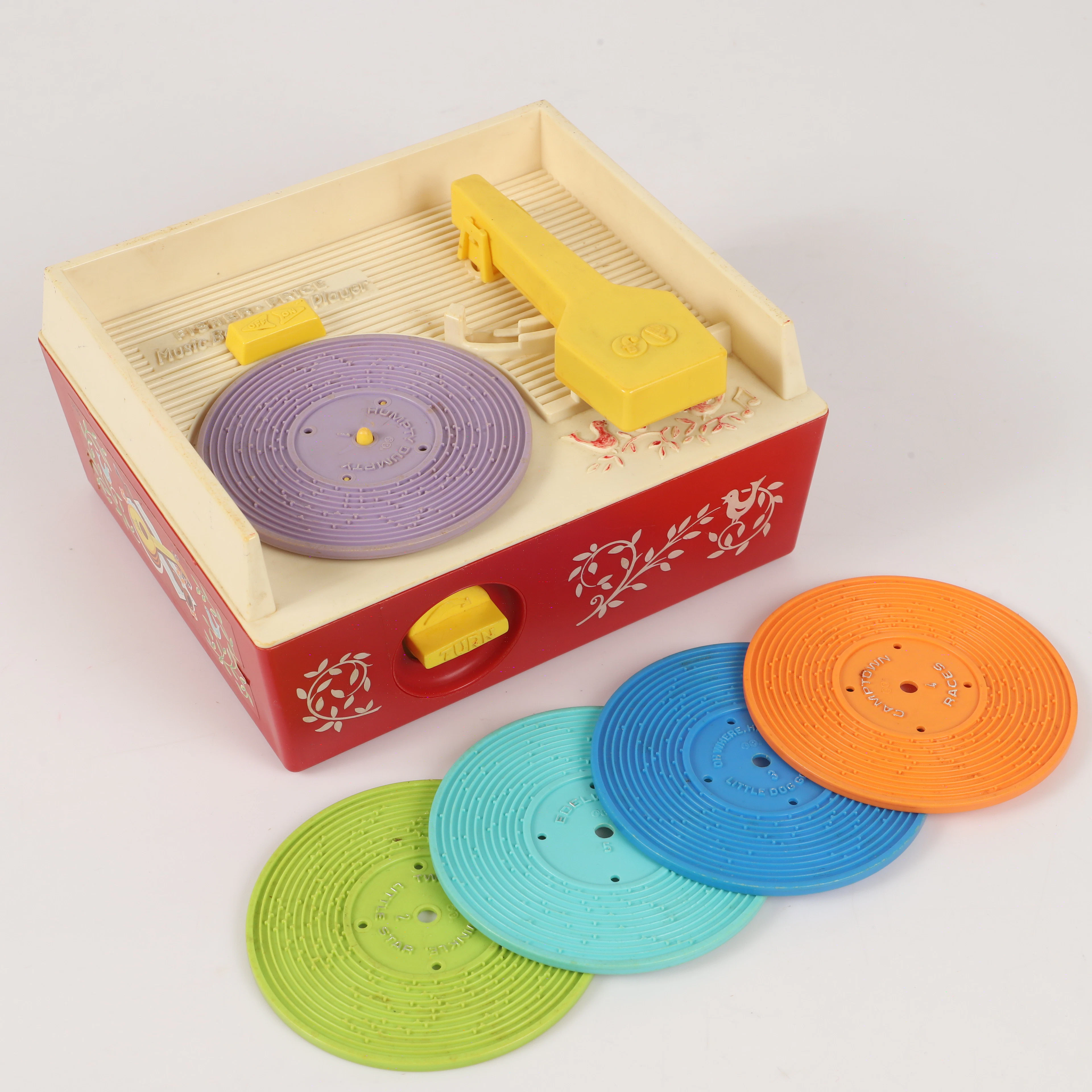 SKIVSPELARE/MUSIC BOX, plast, Fisher Price, USA, 1971.