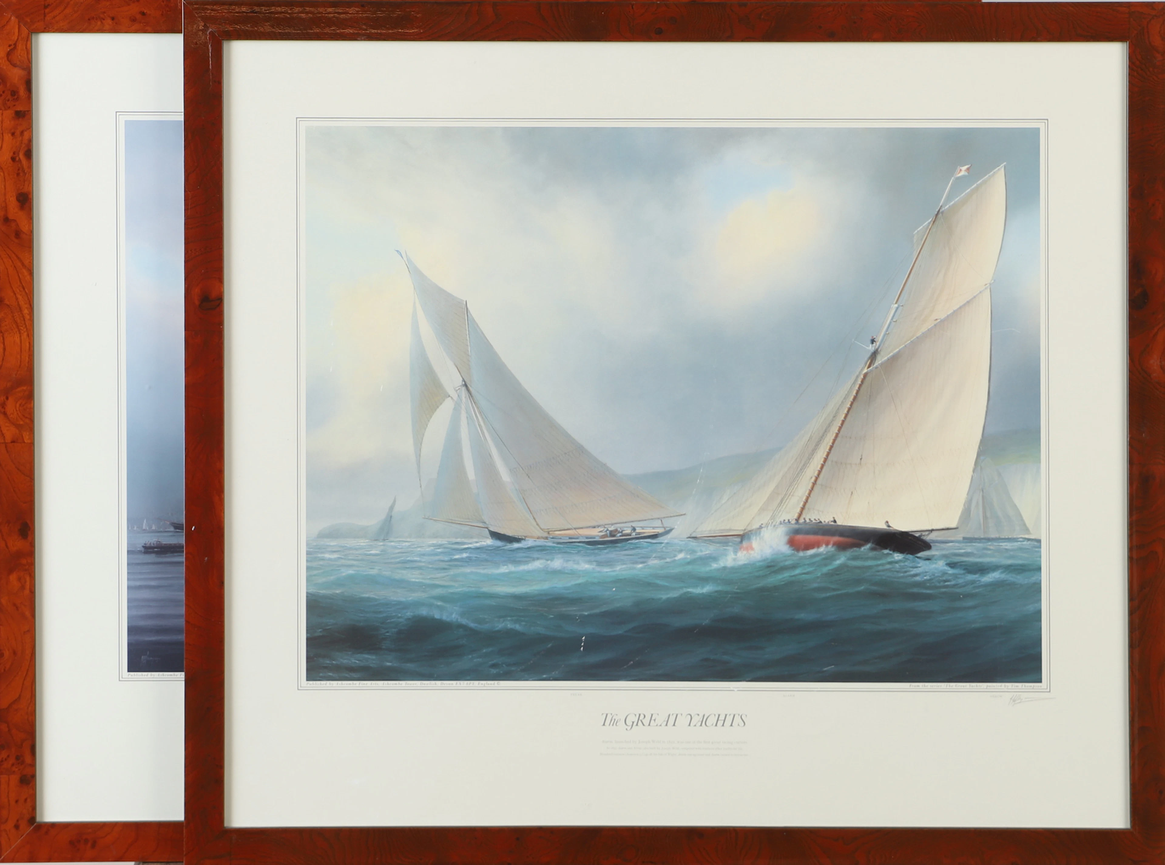 TIM THOMPSON. EFTER. 2 marina motiv ur serien "The Great Yachts"