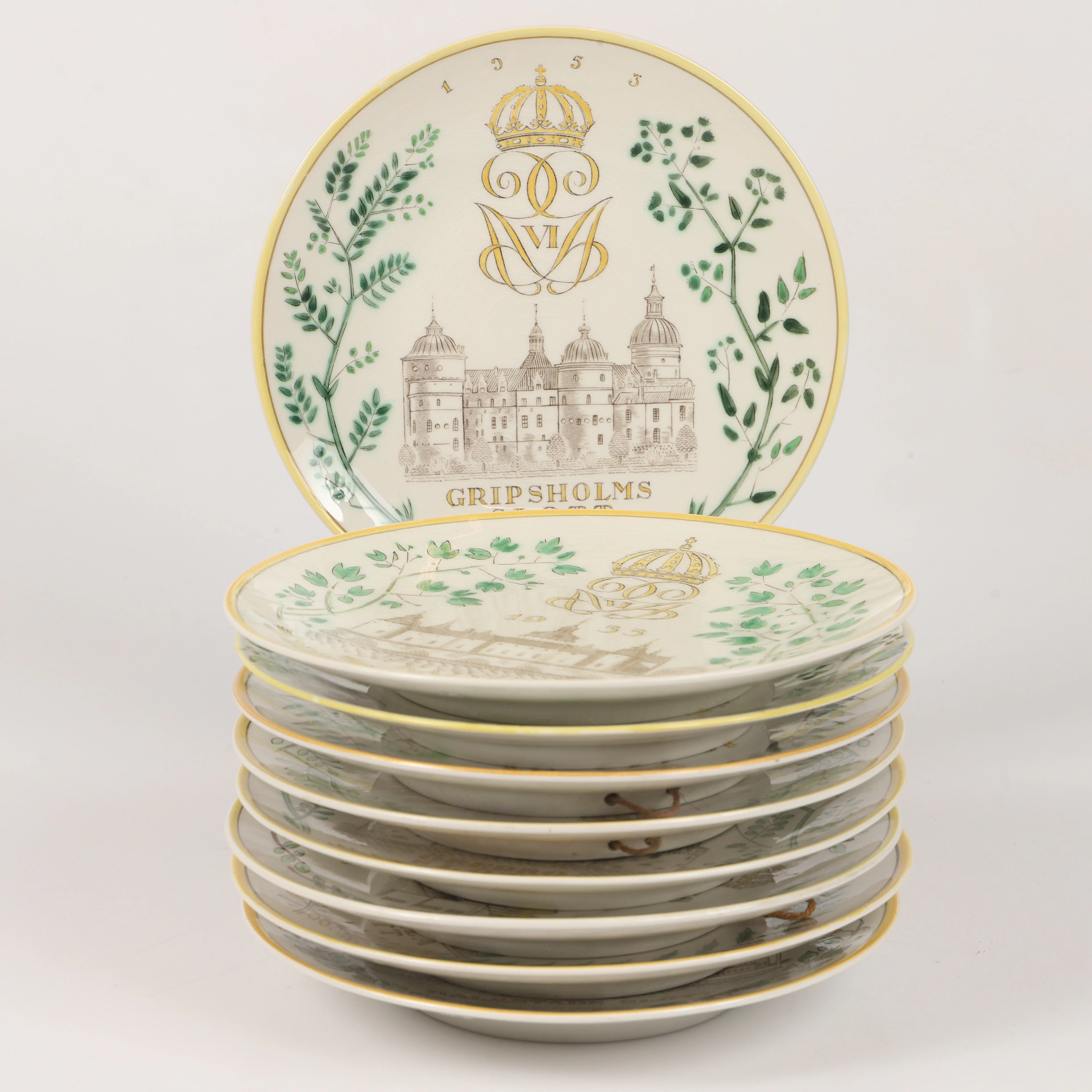 SAMLARTALLRIKAR, 9 stycken, Svenska slott, Gefle, 1900-tal.