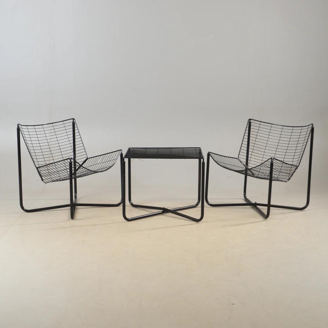 IELS GAMMELGAARD. Sittgrupp, 3 delar, "Järpen", stål, IKEA, 1980-tal.