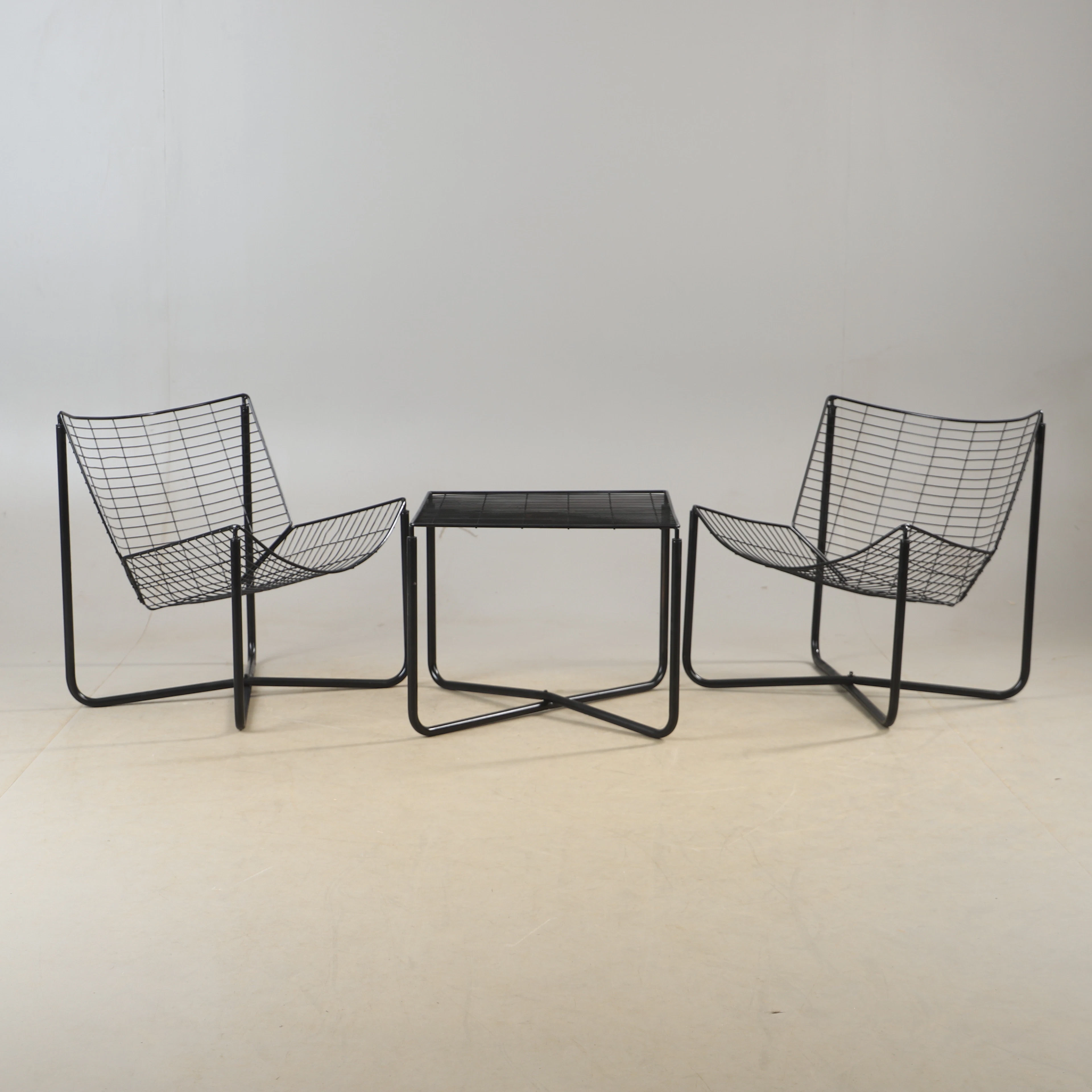 IELS GAMMELGAARD. Sittgrupp, 3 delar, "Järpen", stål, IKEA, 1980-tal.