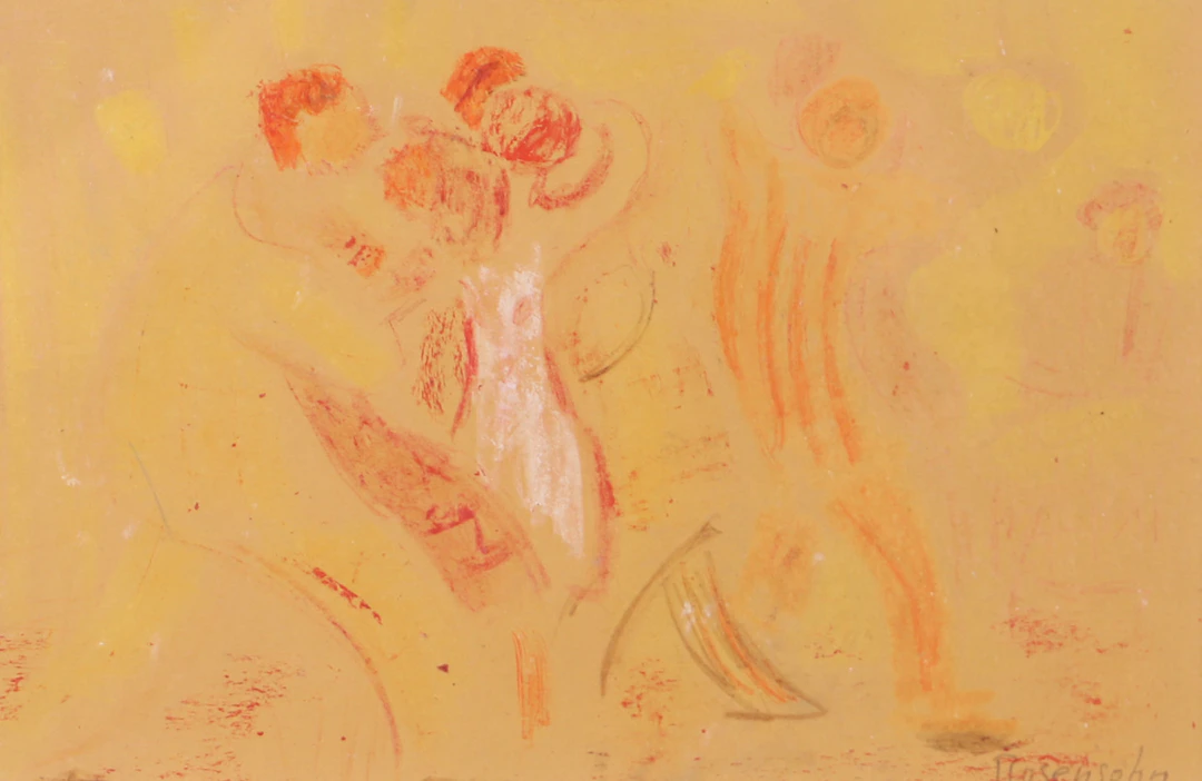 LENNART ROSENSOHN. "Dansen", teckning, signerad Rosensohn.