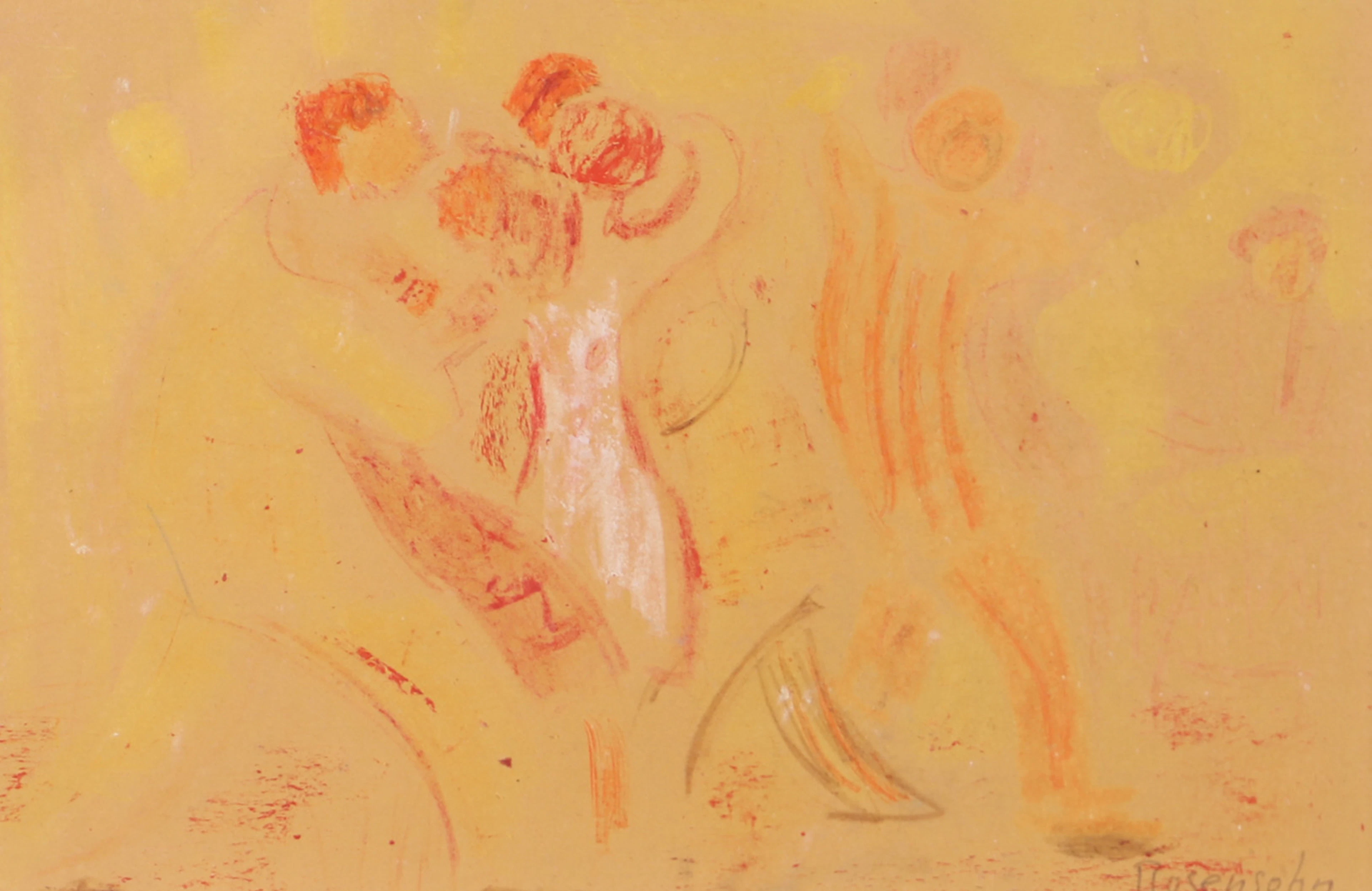 LENNART ROSENSOHN. "Dansen", teckning, signerad Rosensohn.