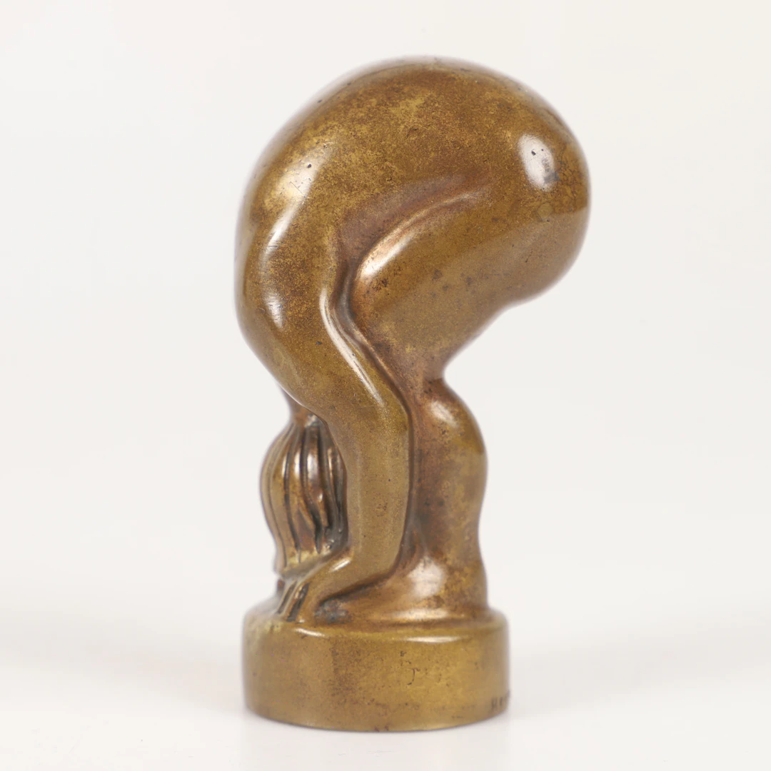 ASTRI BERGMAN-TAUBE. Figurin/Sigill, brons, Herman Bergman, signerad, 1900-tal.