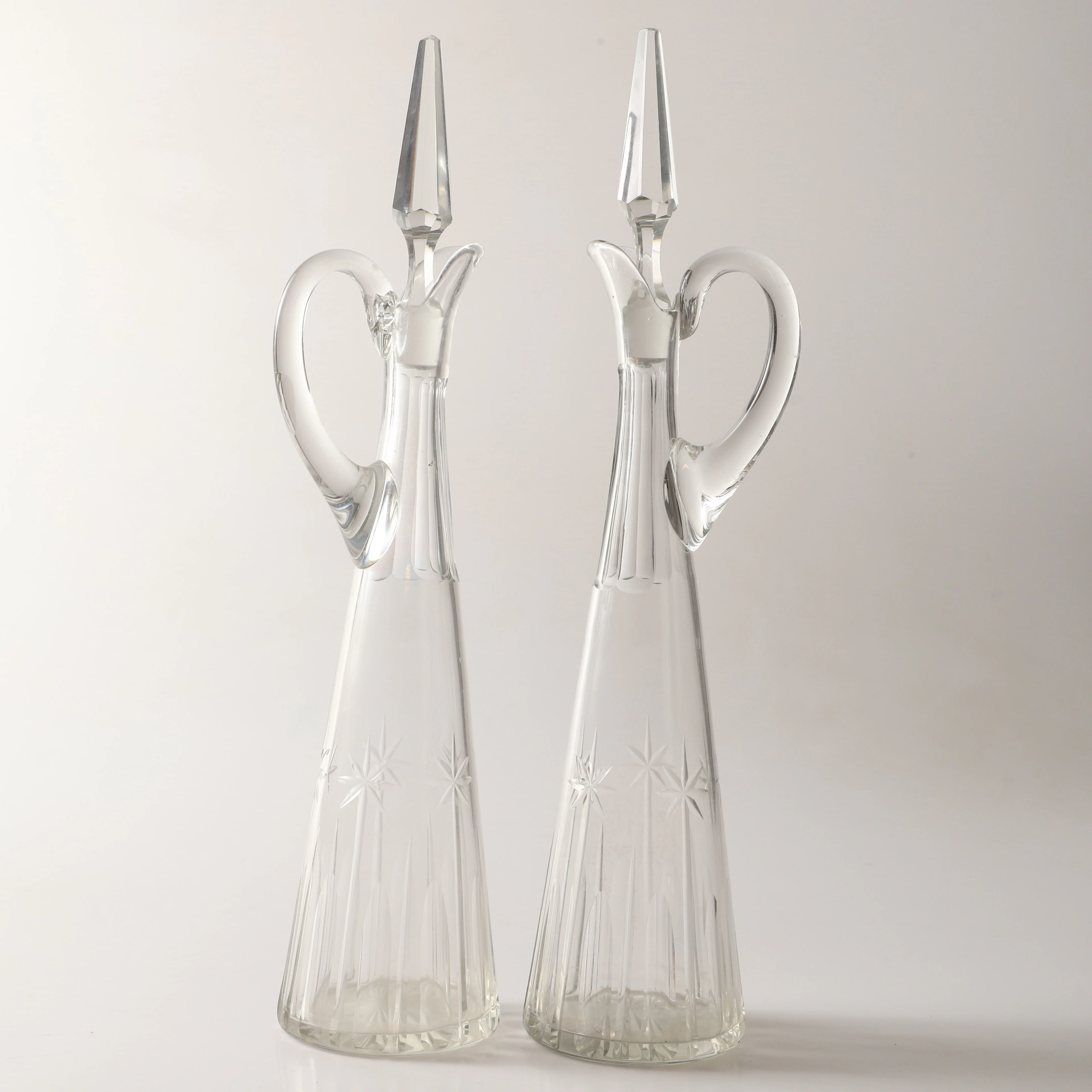 KARAFFER, 1 par, glas, tidigt 1900-tal.