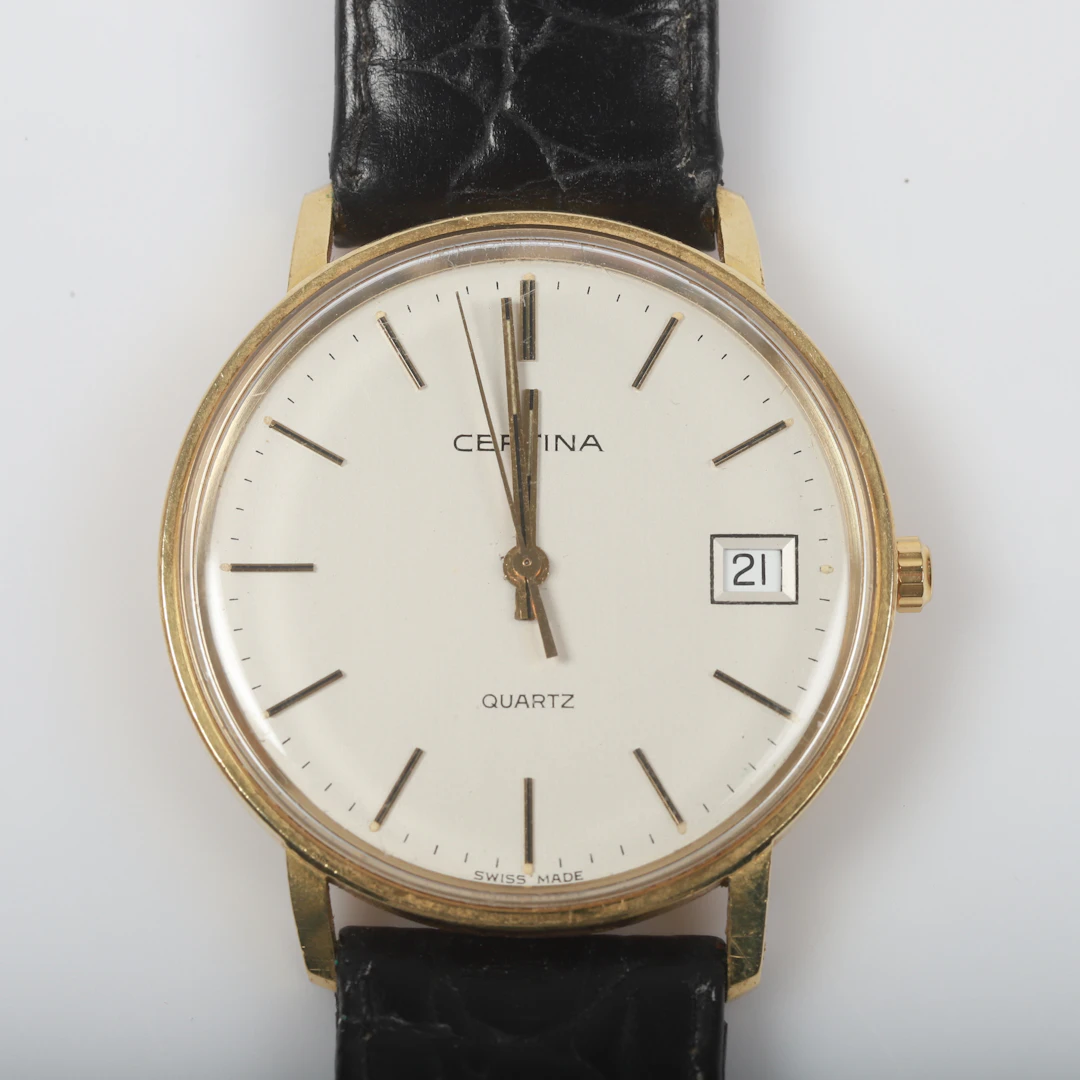 ARMBANDSUR, Certina quartz, 18 K guld.