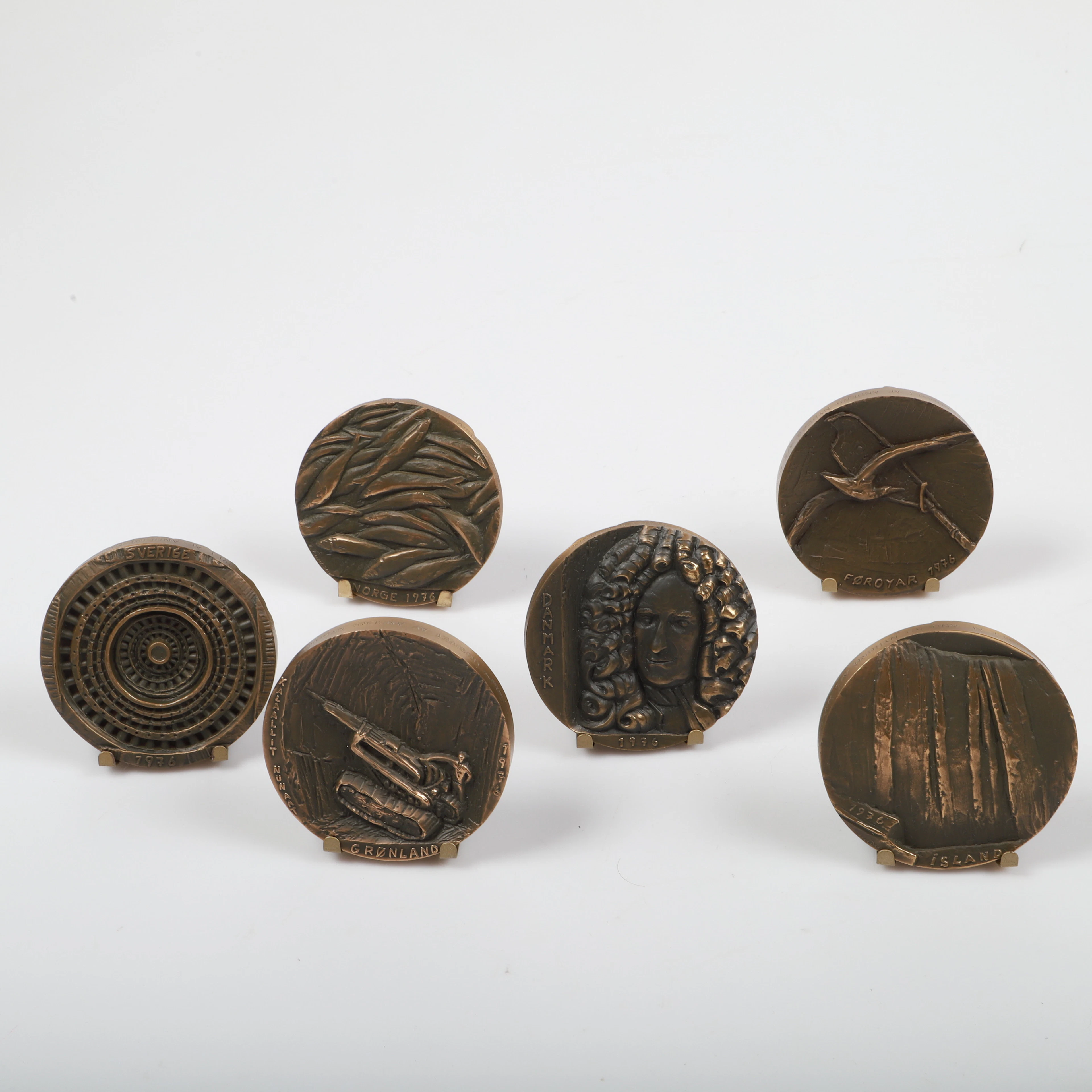 KONSTMEDALJER, 17 stycken, "Nordisk Konstmedaljserie", brons, Anders