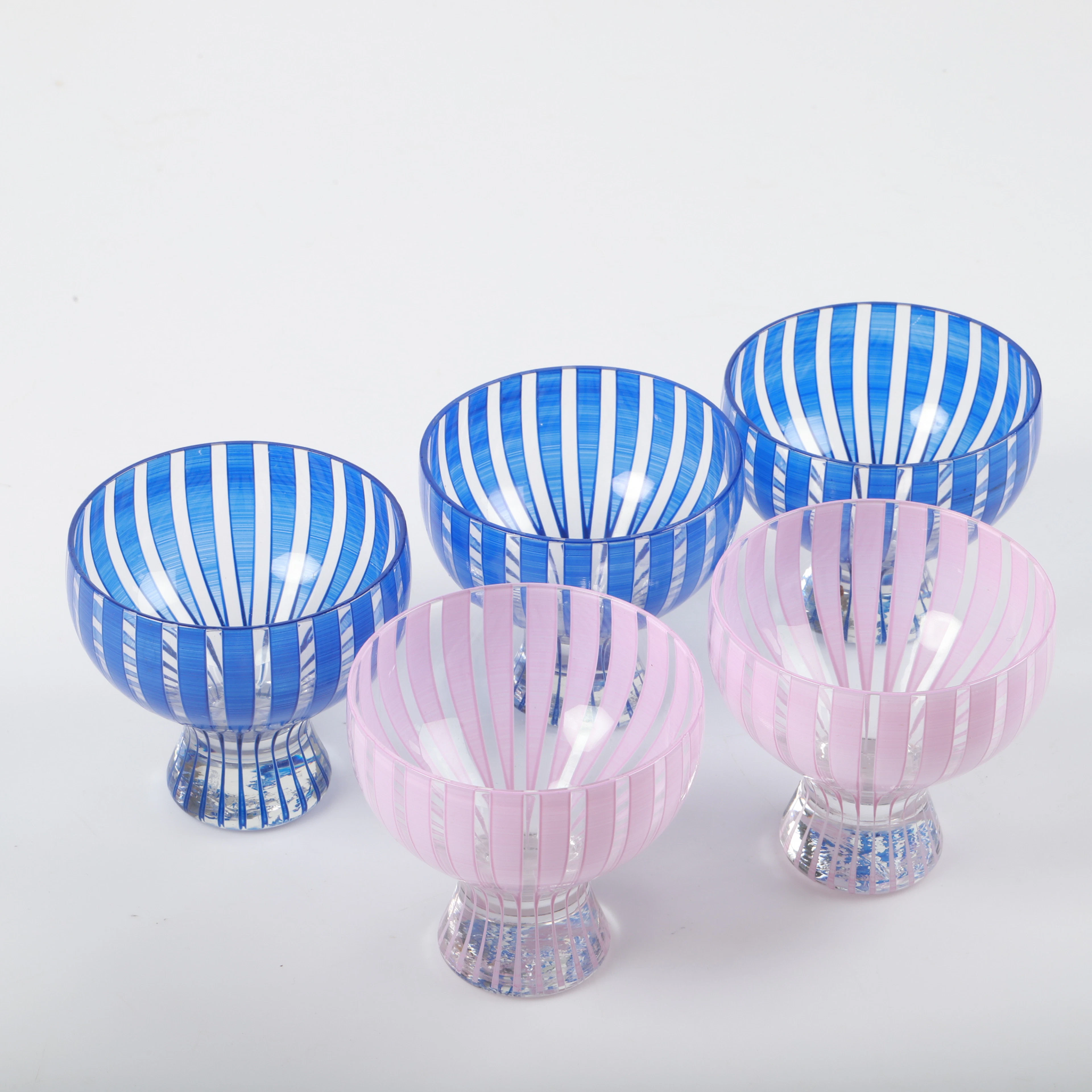 BENGT ORUP. , Coupeglas, 5 stycken, "Strikt", Johansfors.
