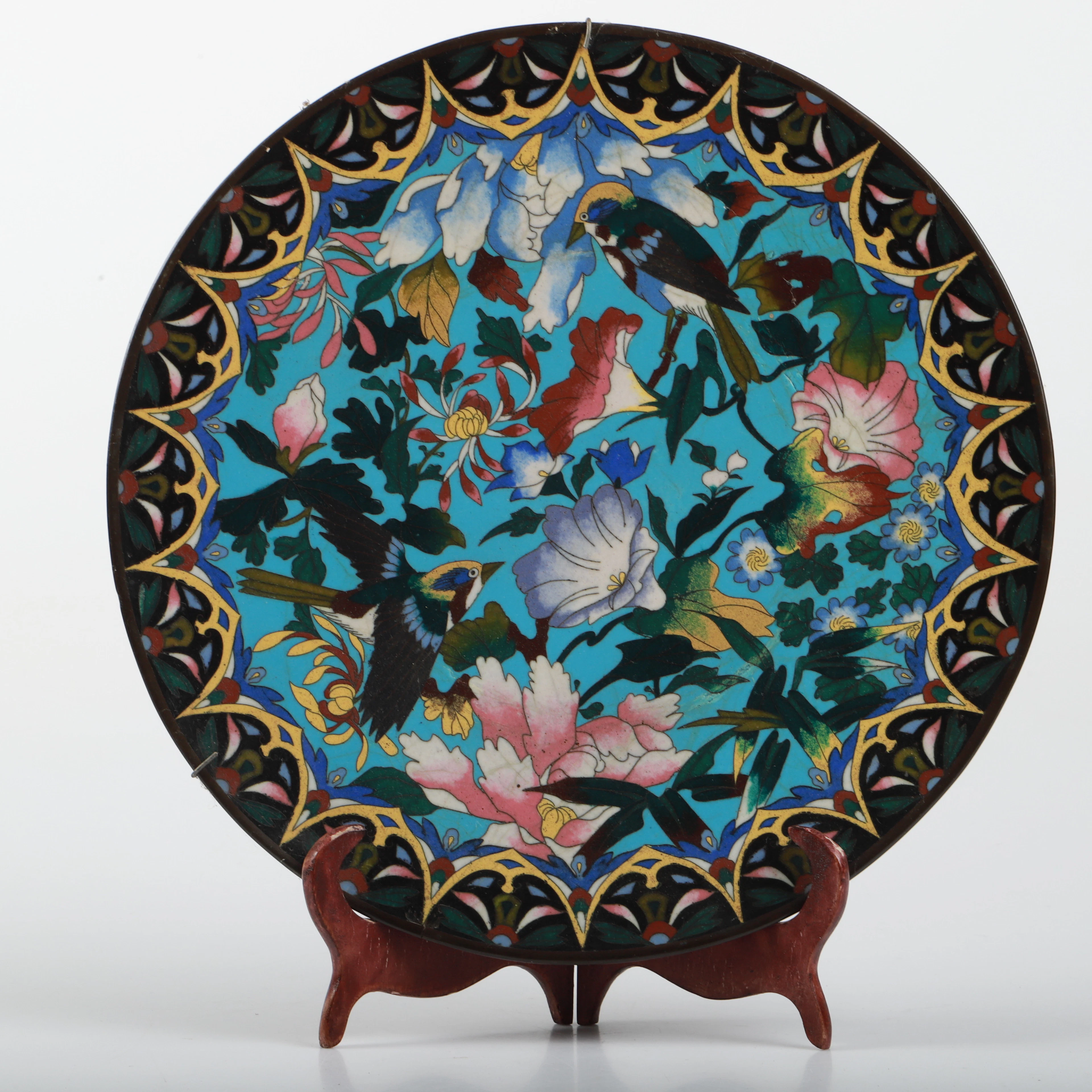 TALLRIK, cloisonne, Kina.