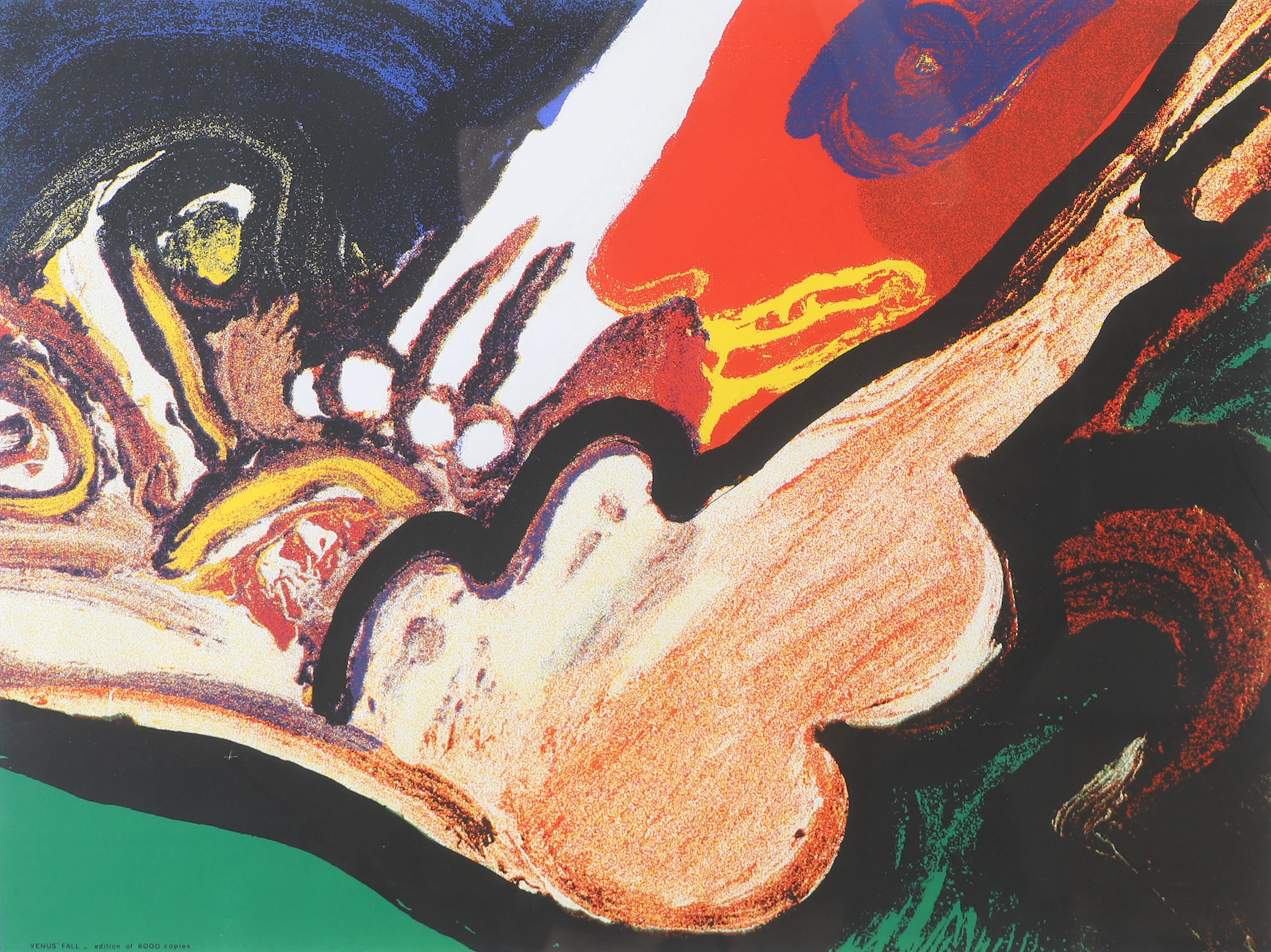 BENGT LINDSTRÖM. "Venus fall", grafiskt blad, signerad i trycket.