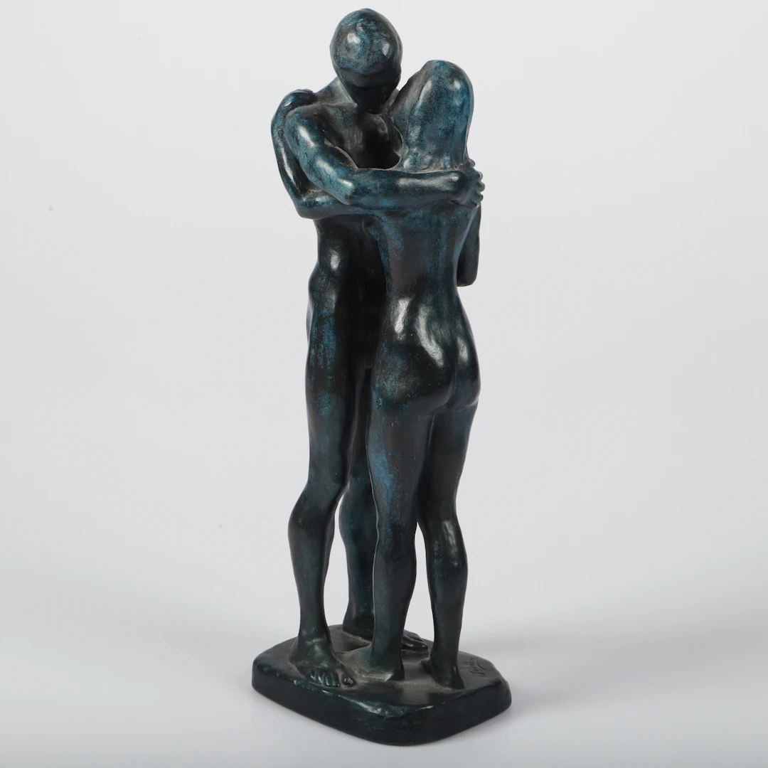GUDMAR OLOVSON. Skulptur, "Les deux arbres", patinerad gips, signerad.