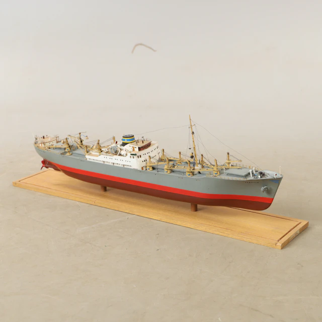 MODELLSKEPP I MONTER, "M/S Seattle" Johnson Line, trä/metall m. m., 1900-tal.