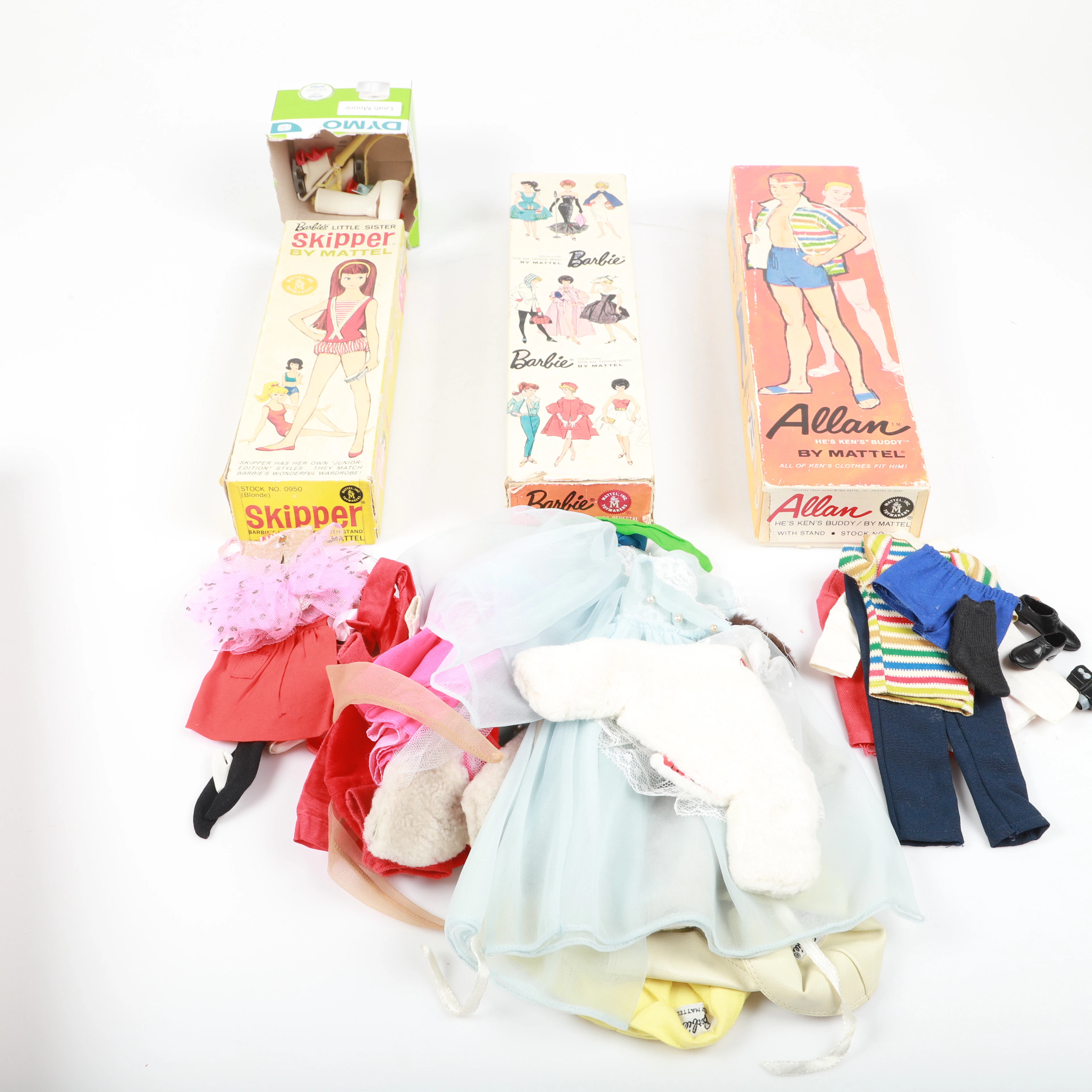 BARBIEDOCKOR MED TILLBEHÖR, Mattel, 1950/60-tal.