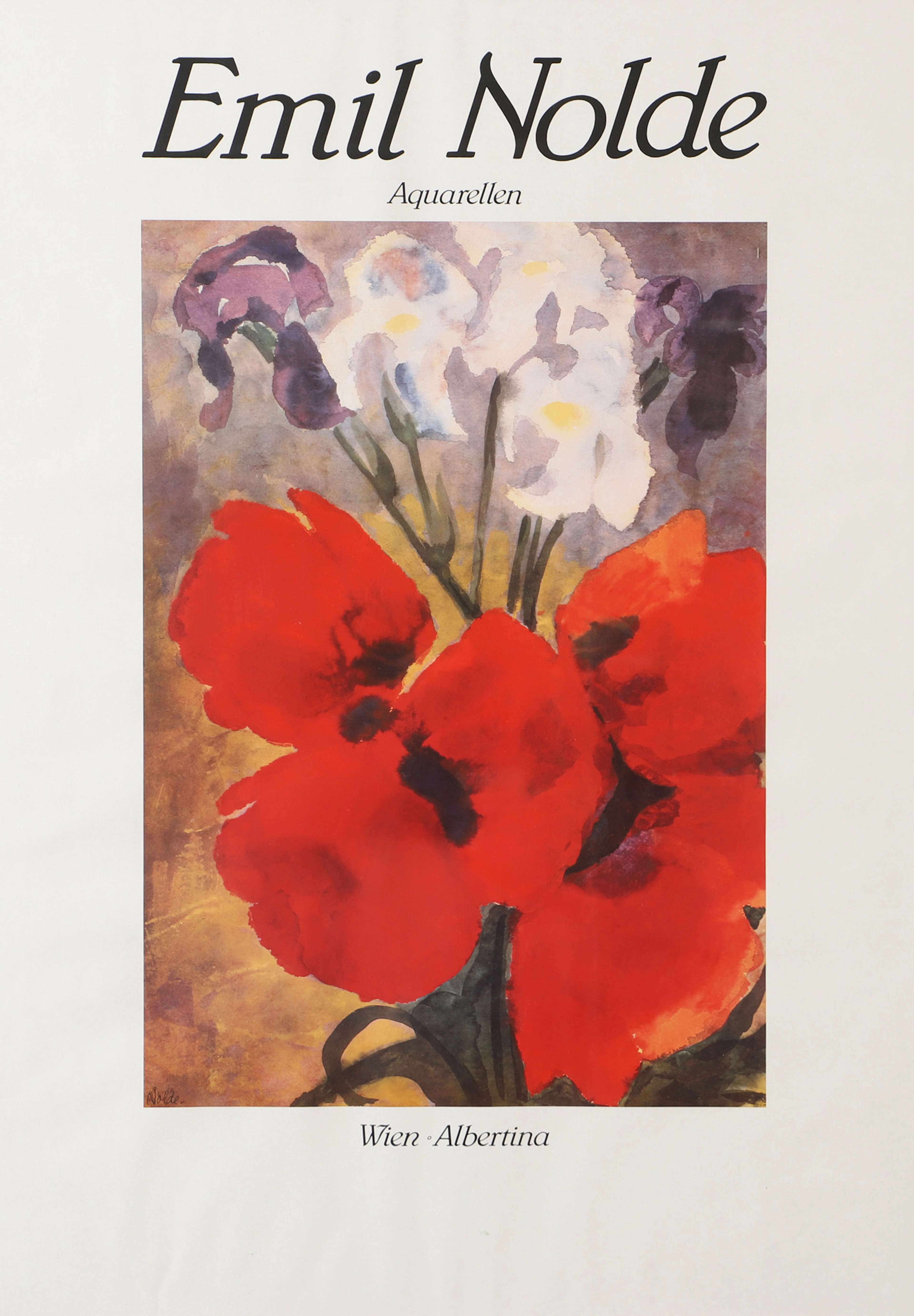 EMIL NOLDE. Utställningsaffisch Wien.