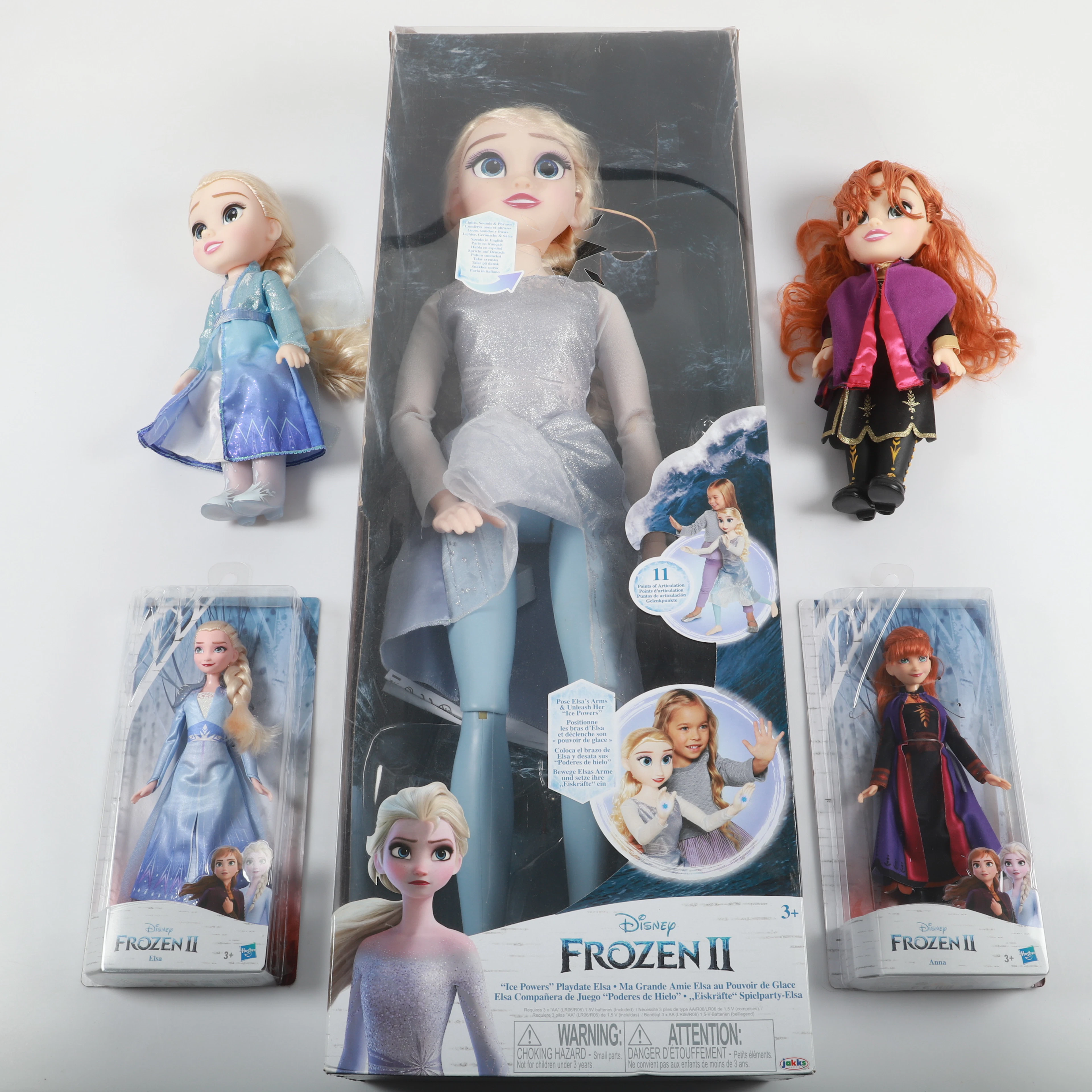 DOCKOR, 5 stycken, ur filmen Frost, plast/textil, Hasbro samt Jakks Pacific.