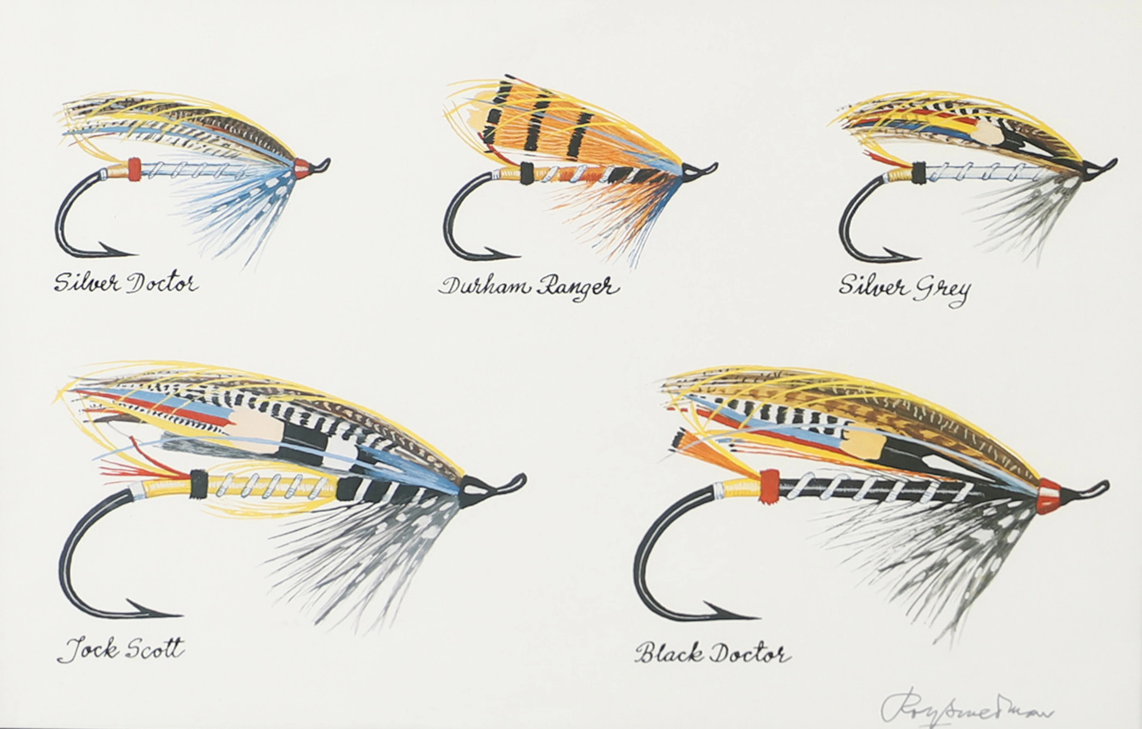 ROLF SMEDMAN. Flugor, signerat tryck.