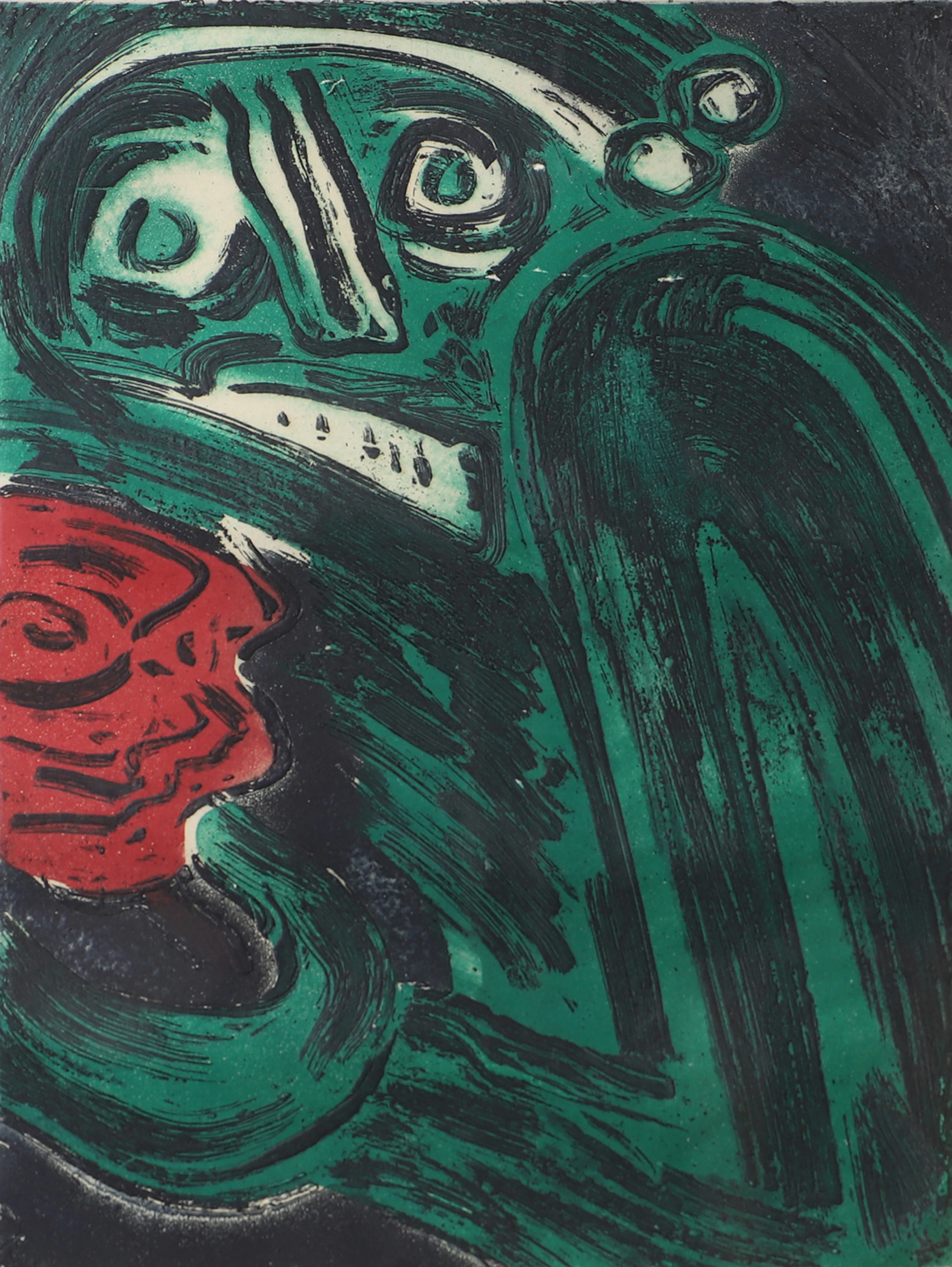 BENGT LINDSTRÖM. Figurkomposition, färglitografi, signerad Lindström.