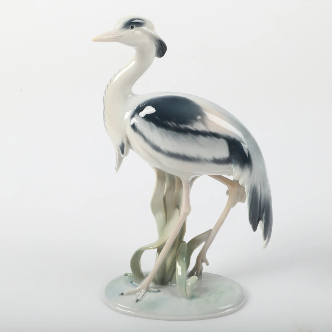 FIGURIN, trana, porslin, Metzler & Ortloff, 1900-tal.