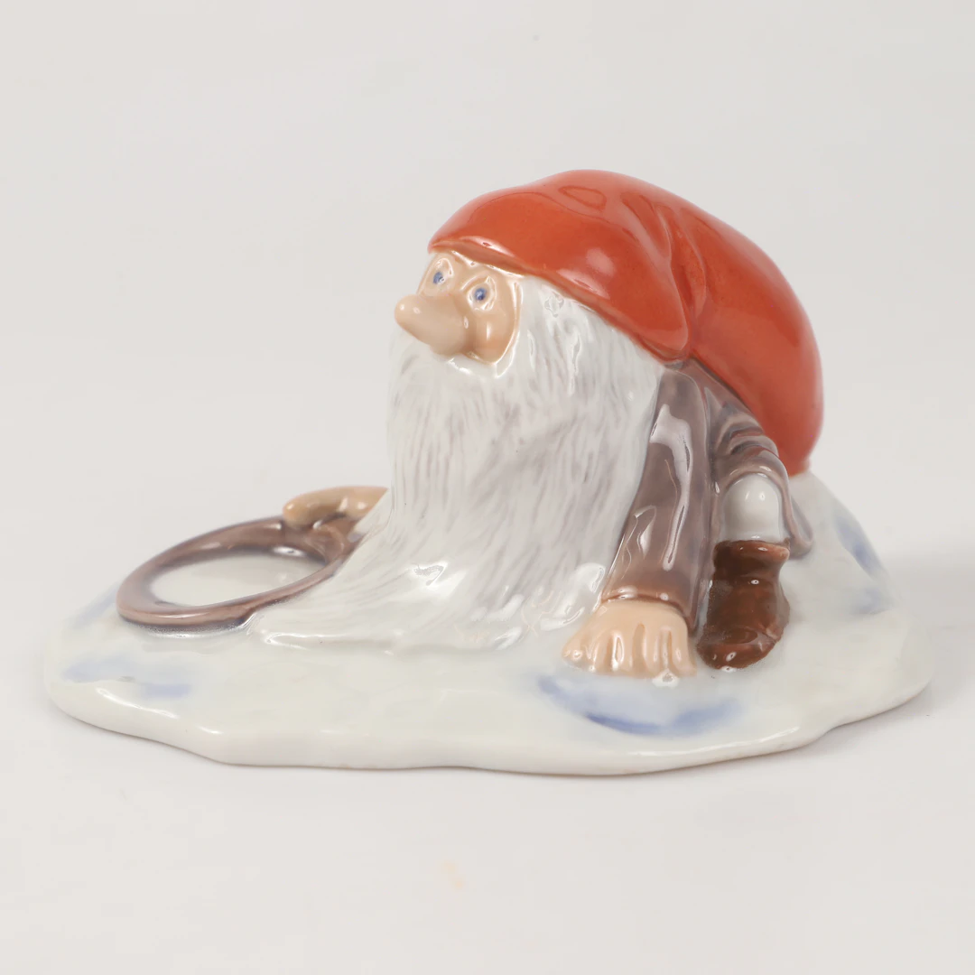 HARALD WIBERG. Figurin, tomte, porslin, Royal Copenhagen, Danmark.