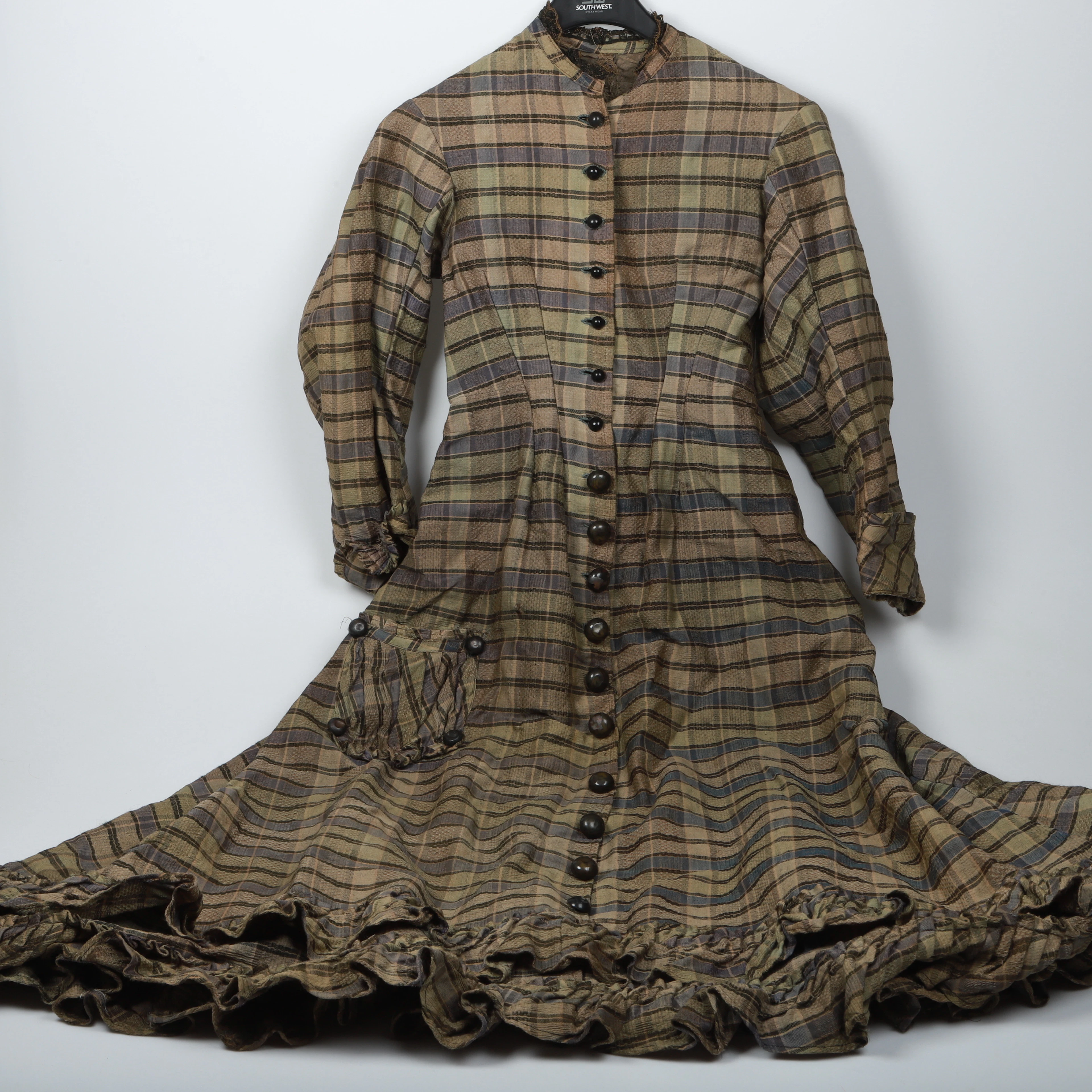 KLÄNNING, textil, 1900-talets första del.
