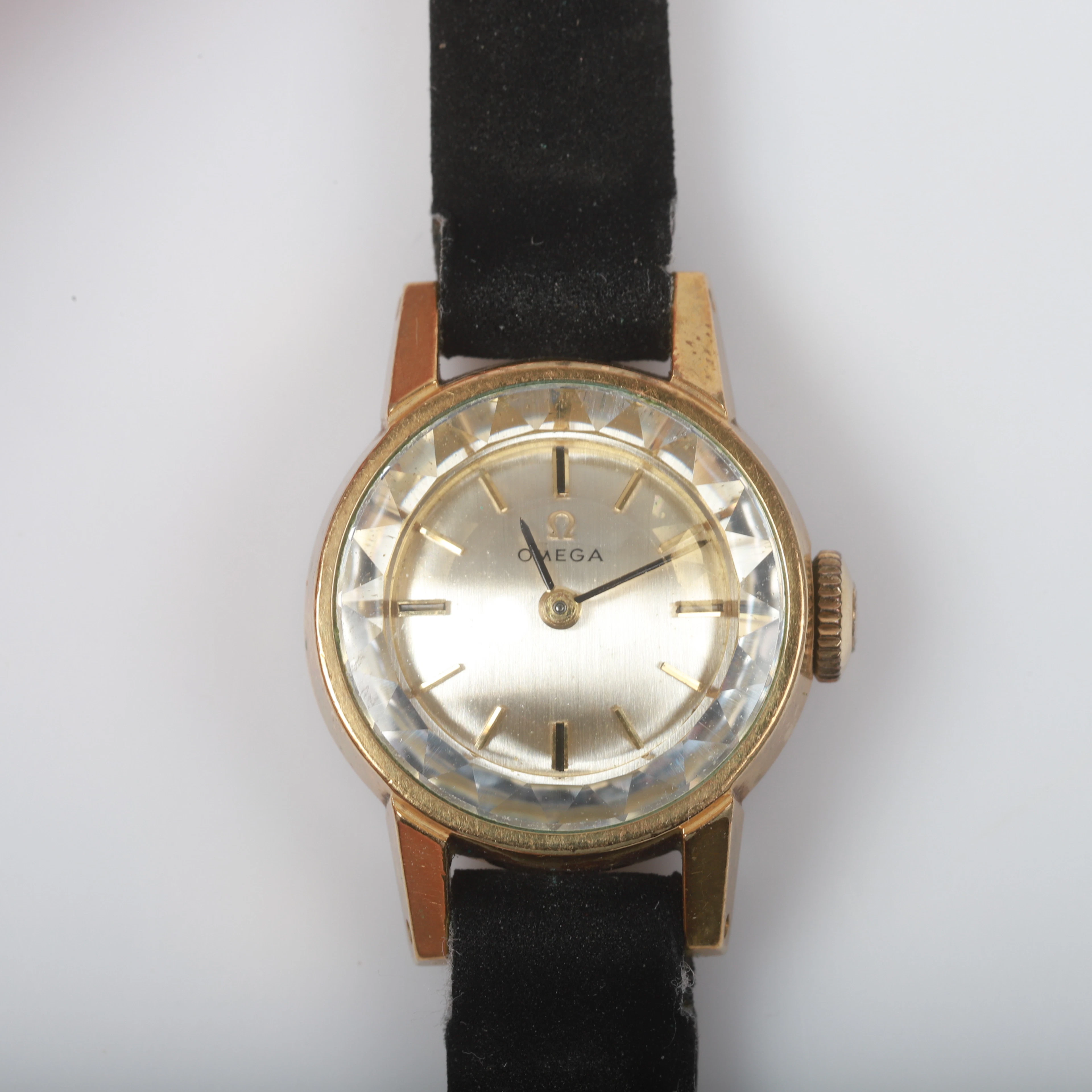 DAMARMBANDSUR, Omega, förgyllt stål.