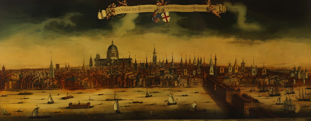 Tryck, "A prospect of the city of London", 1900-tal.