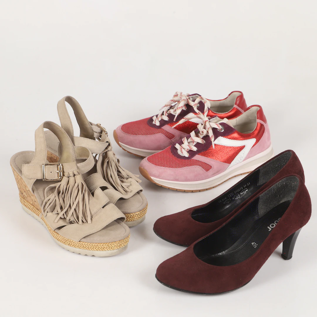 PUMPS, SNEAKERS M. M., 3 par, mocka/skinn, Gabor.